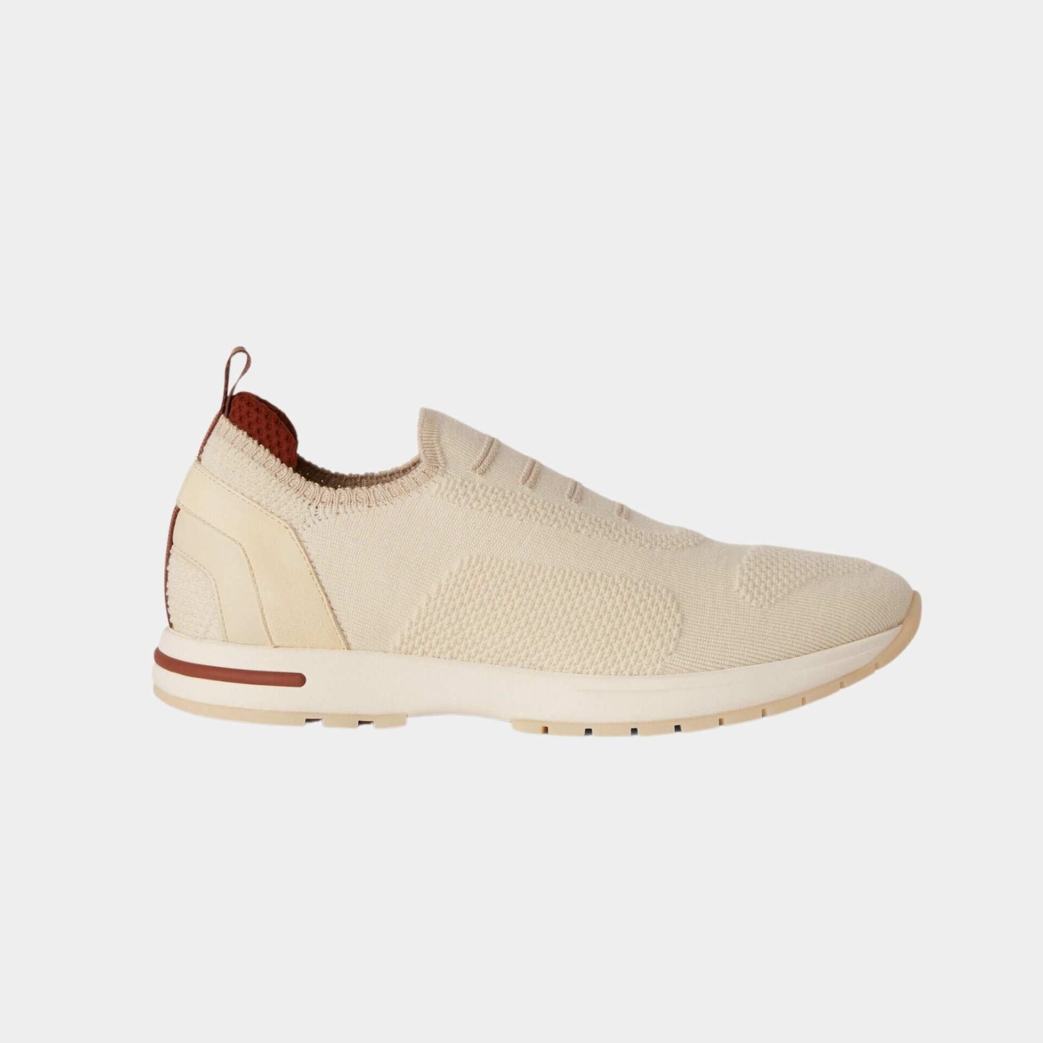 Loro Piana 360 LP Flexy Walk Sneakers In Kummel Colored Eyelets, Butter, Side