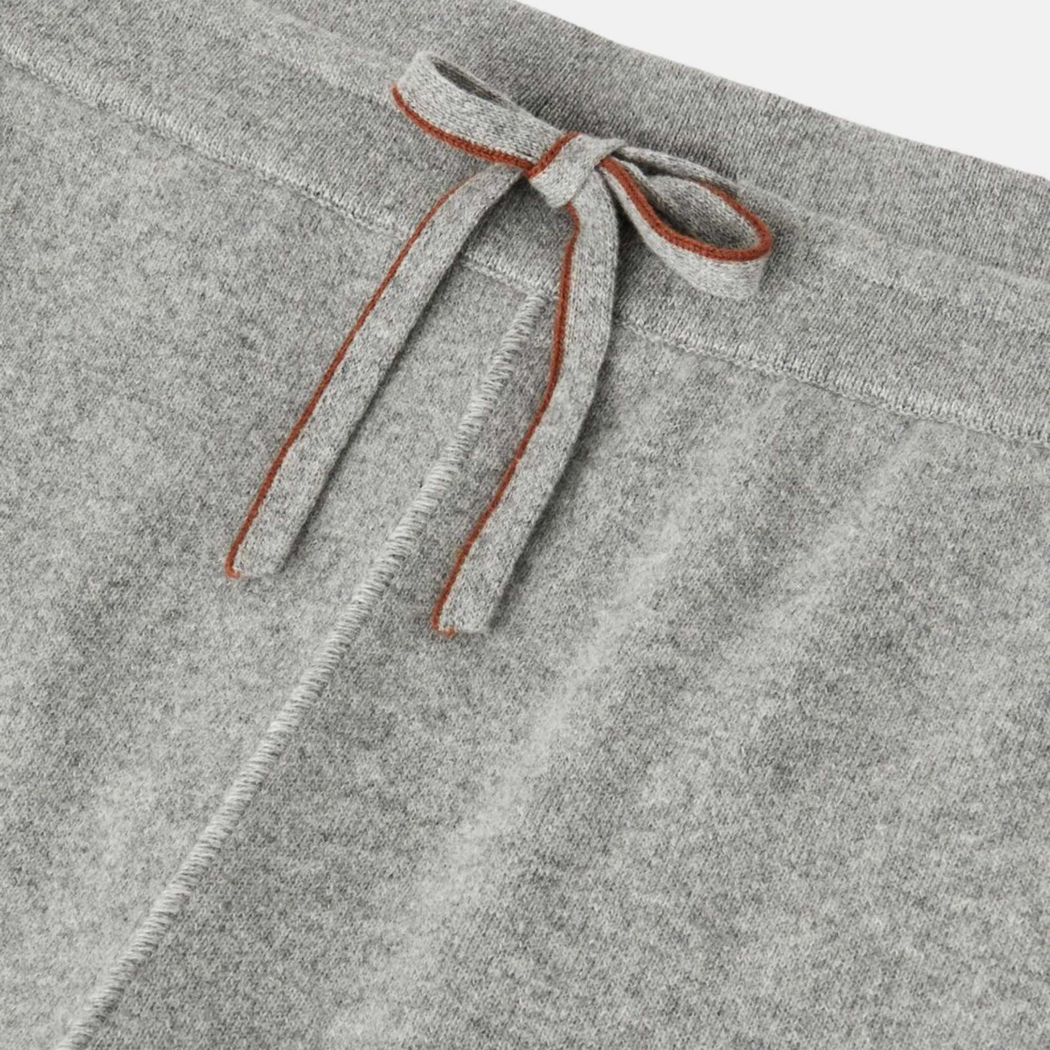 Loro Piana Merano Pants Baby Cashmere, Flannel Melange, Closeup