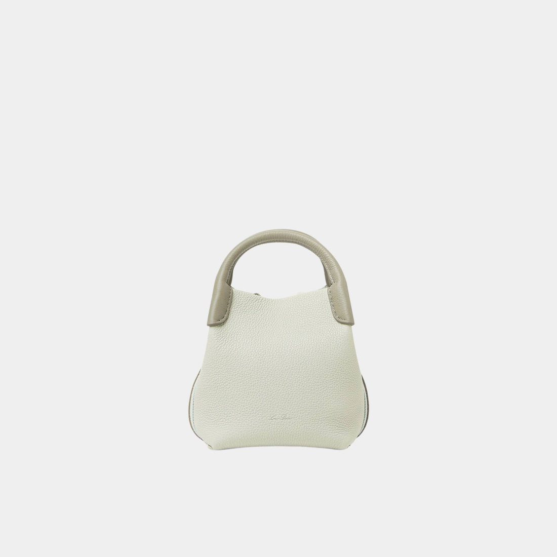 Loro Piana Micro Bale Bag Calfskin, Deep Ice, Dried Taragon, Front