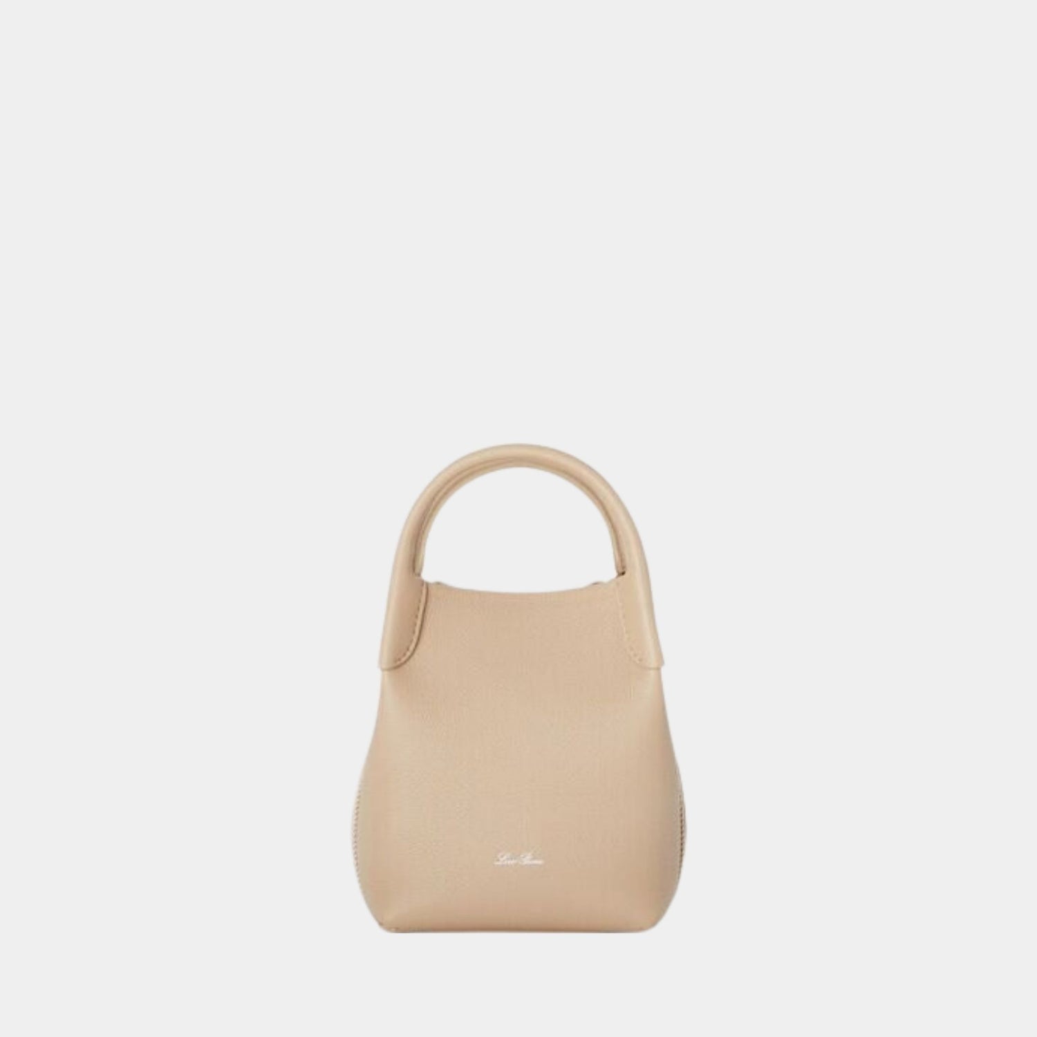 Loro Piana Micro Bale Bag, Light Mastic, Front View