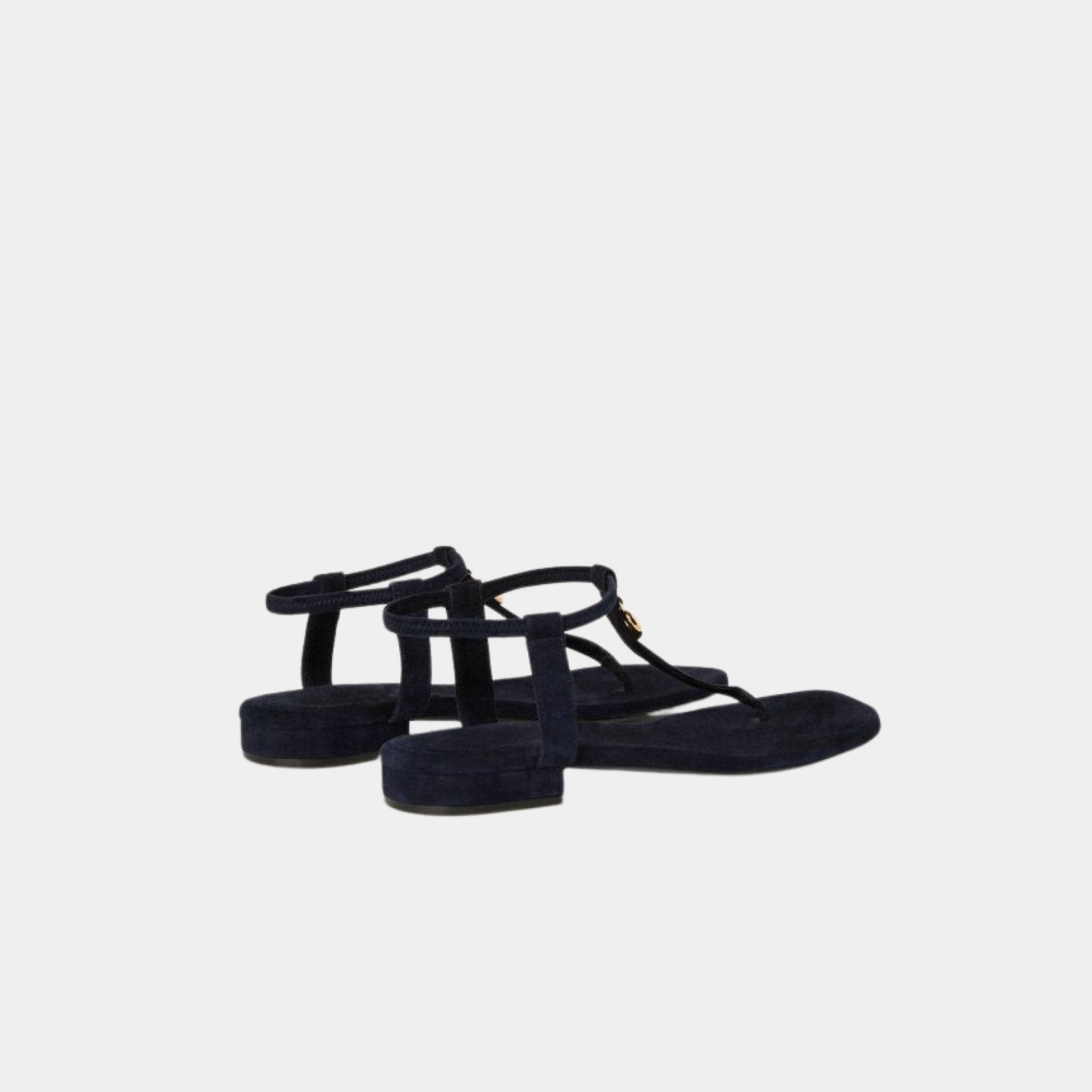 Loro Piana Mindil Sandal, Navy Blue, Back