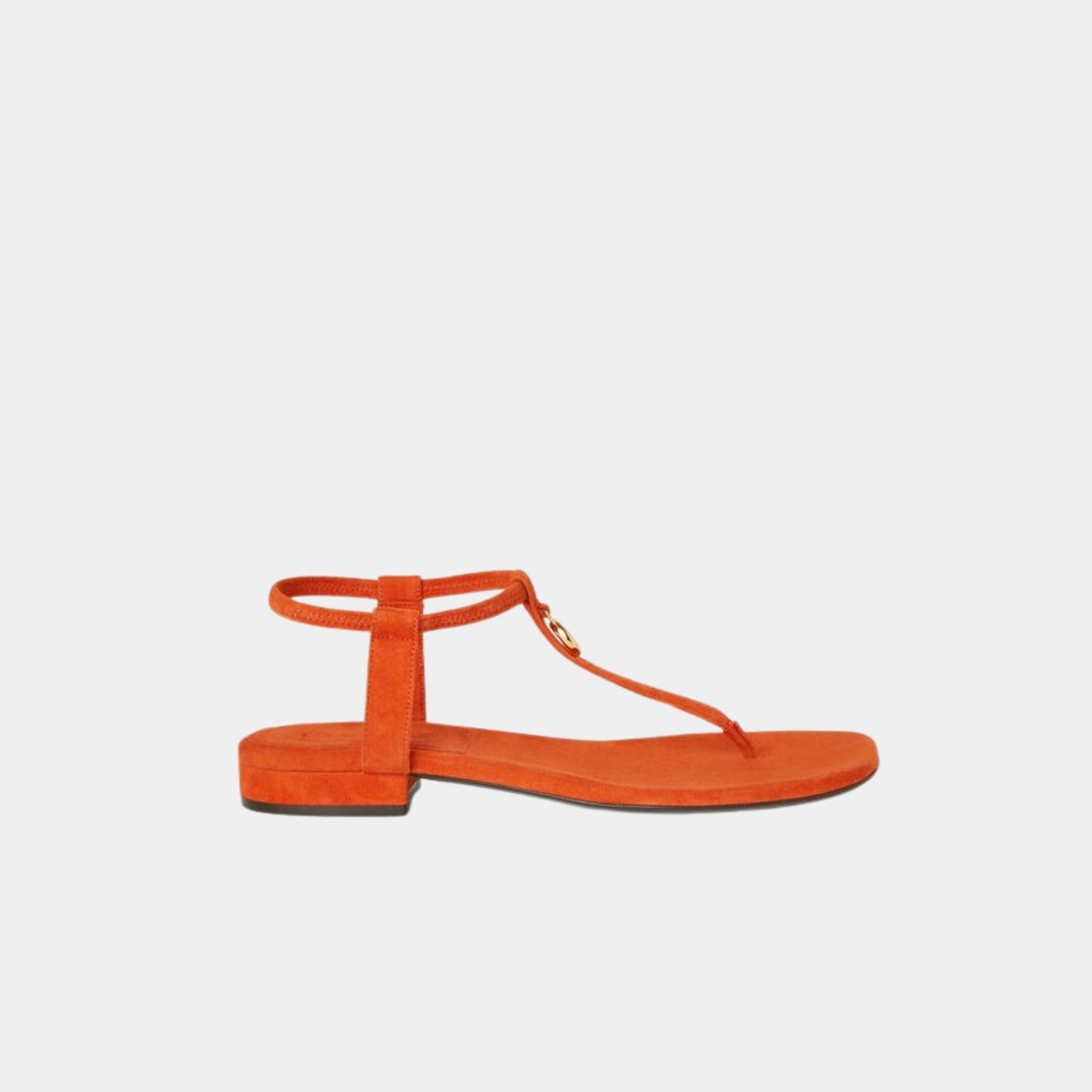 Loro Piana Mindil Sandal, Orange Kyoto, Side