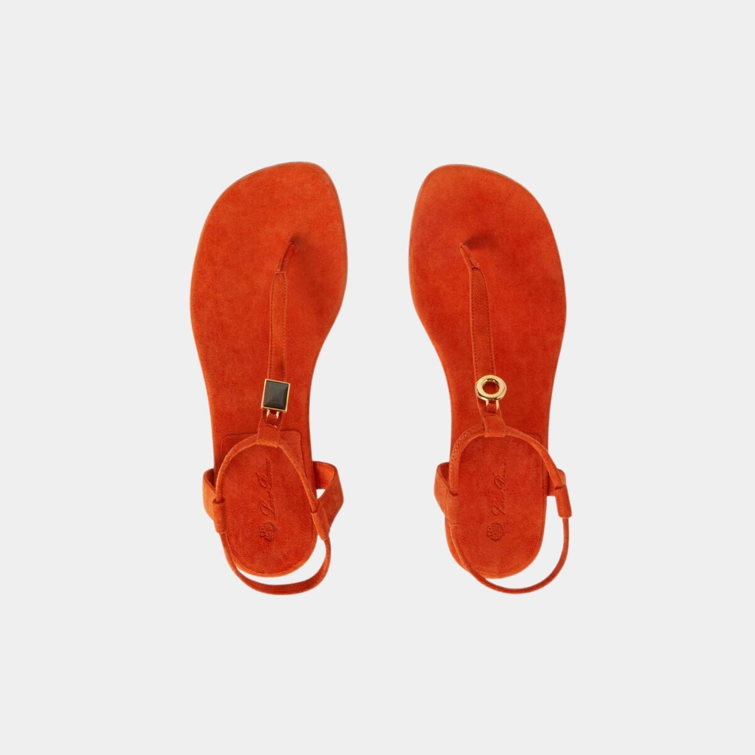 Loro Piana Mindil Sandal, Orange Kyoto, Top