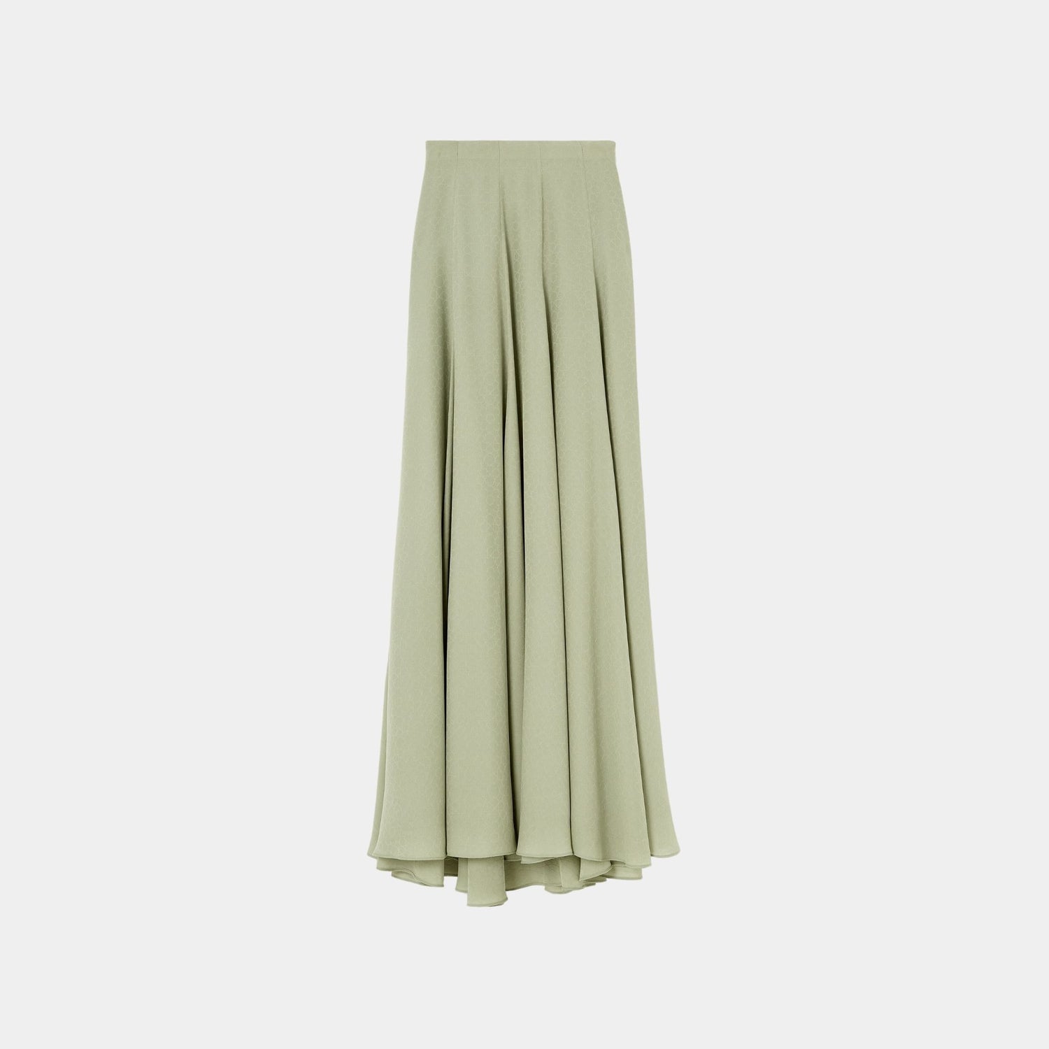 Loro Piana Monika Skirt Silk, Green Fluorite, Back