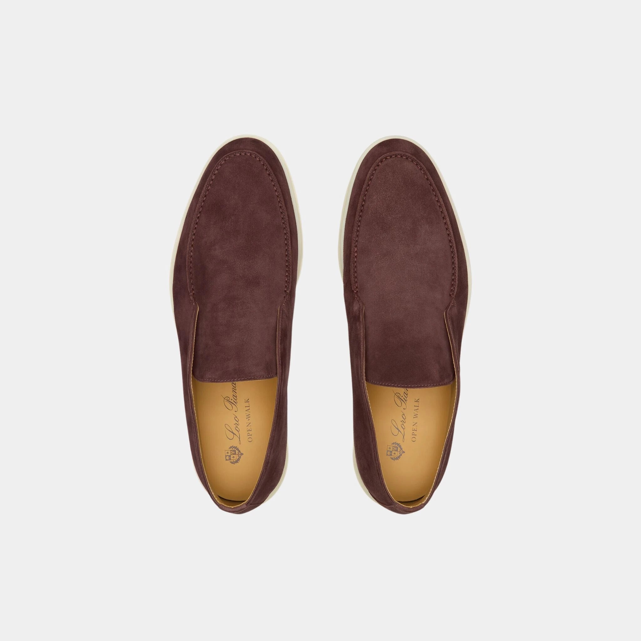 Loro Piana Open Walk Ankle Boot in Suede, Very Dark Moon, Top