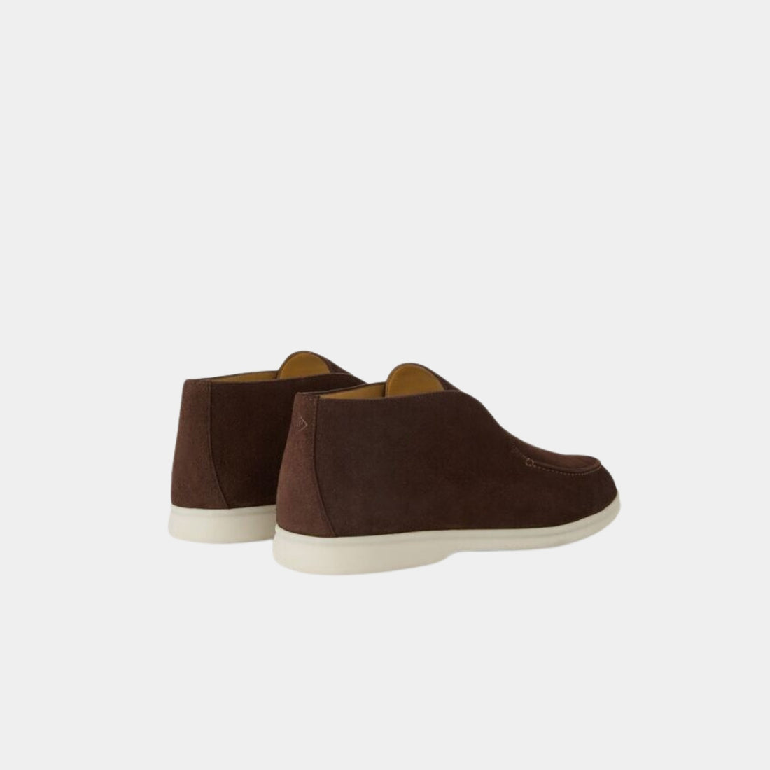 حذاء كاحل Open Walk من Loro Piana، بني شوكولاتة، من الخلف