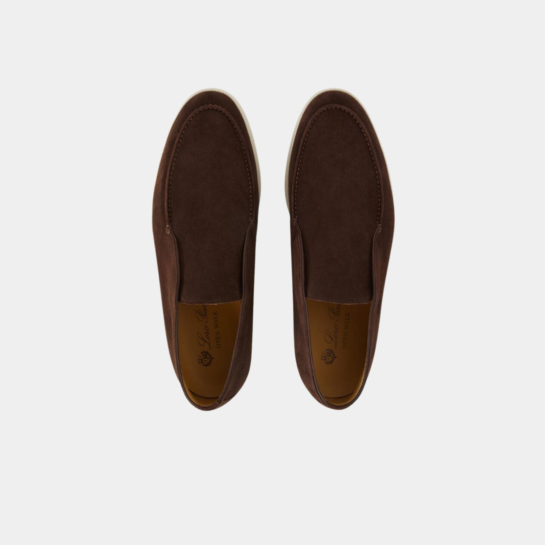 حذاء كاحل Open Walk من Loro Piana، بني شوكولا، من الأعلى