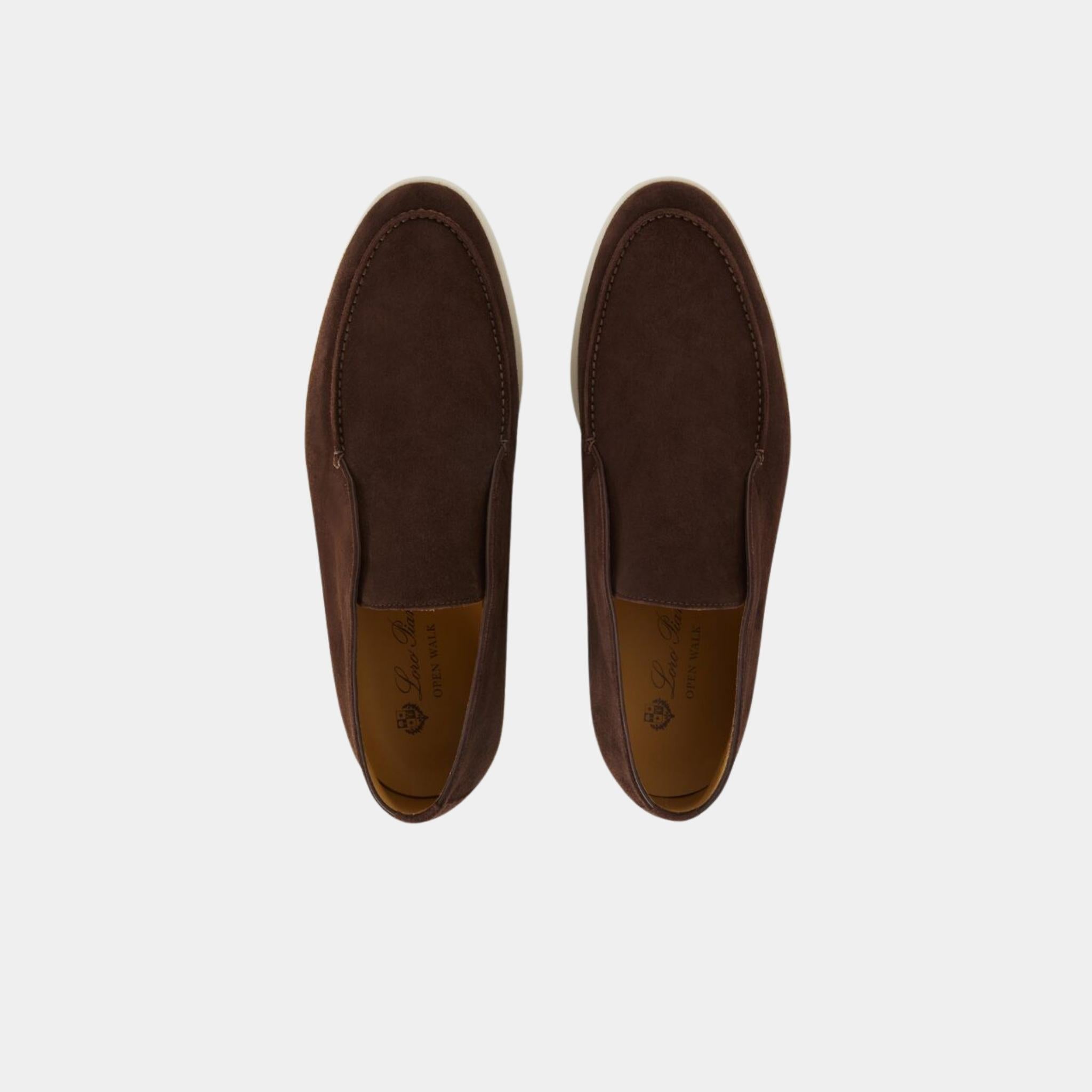 Loro Piana Open Walk Ankle Boots, Chocolate, Top