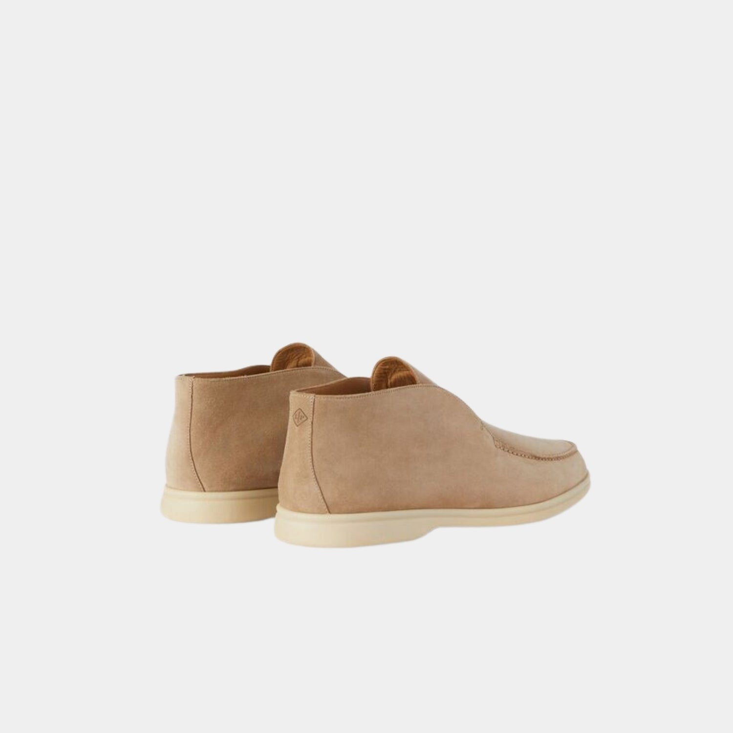 Loro Piana Open Walk Ankle Boots, Sandstone, Back