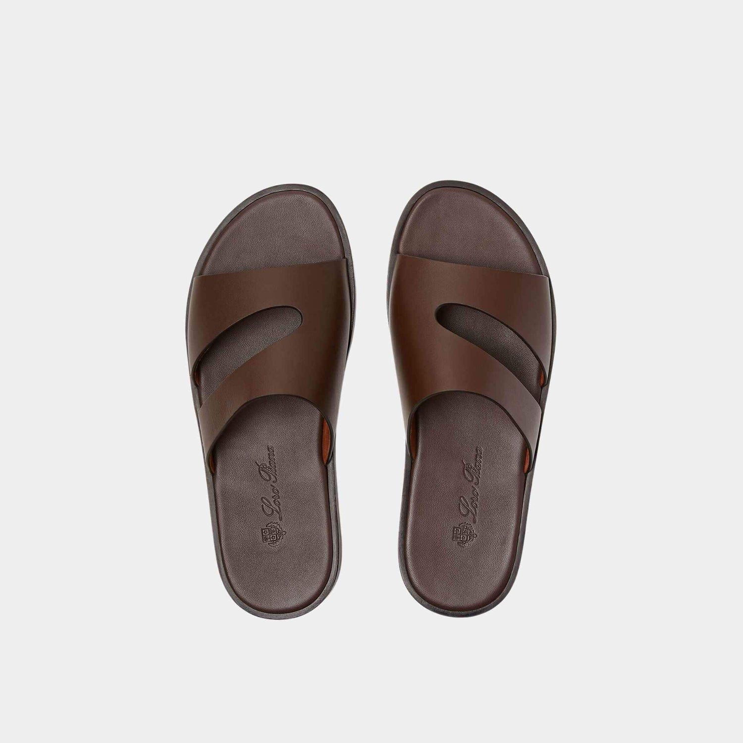 Loro Piana Pilat Plain Walk Sandal Calfskin, Dark Moka, Top