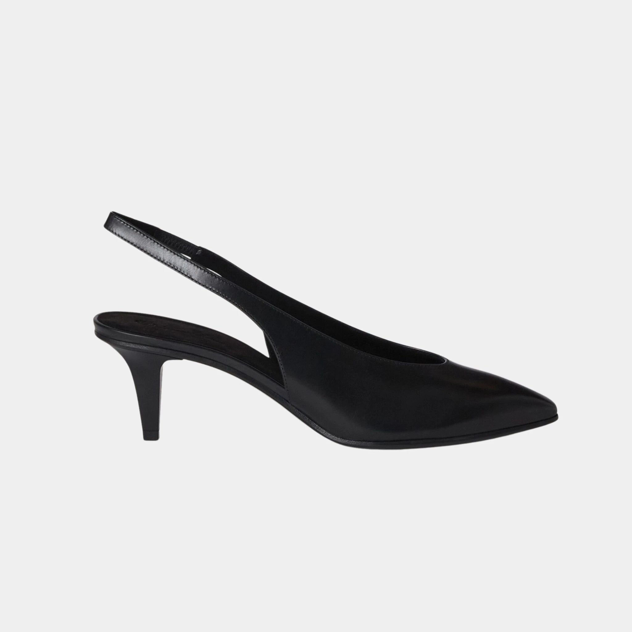 Loro Piana Rebecca Slingback in Calfskin, Black, Side