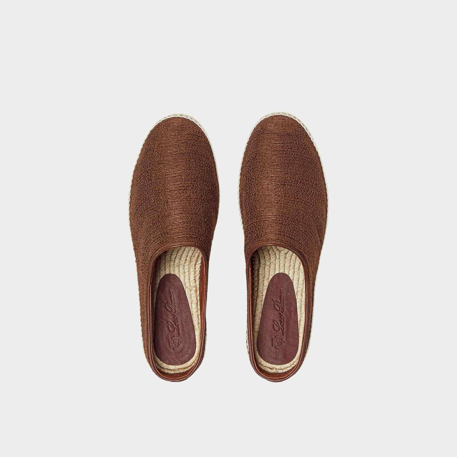 Loro Piana Sea Sabot Walk Espadrille With Rope Sole, Marron, Top
