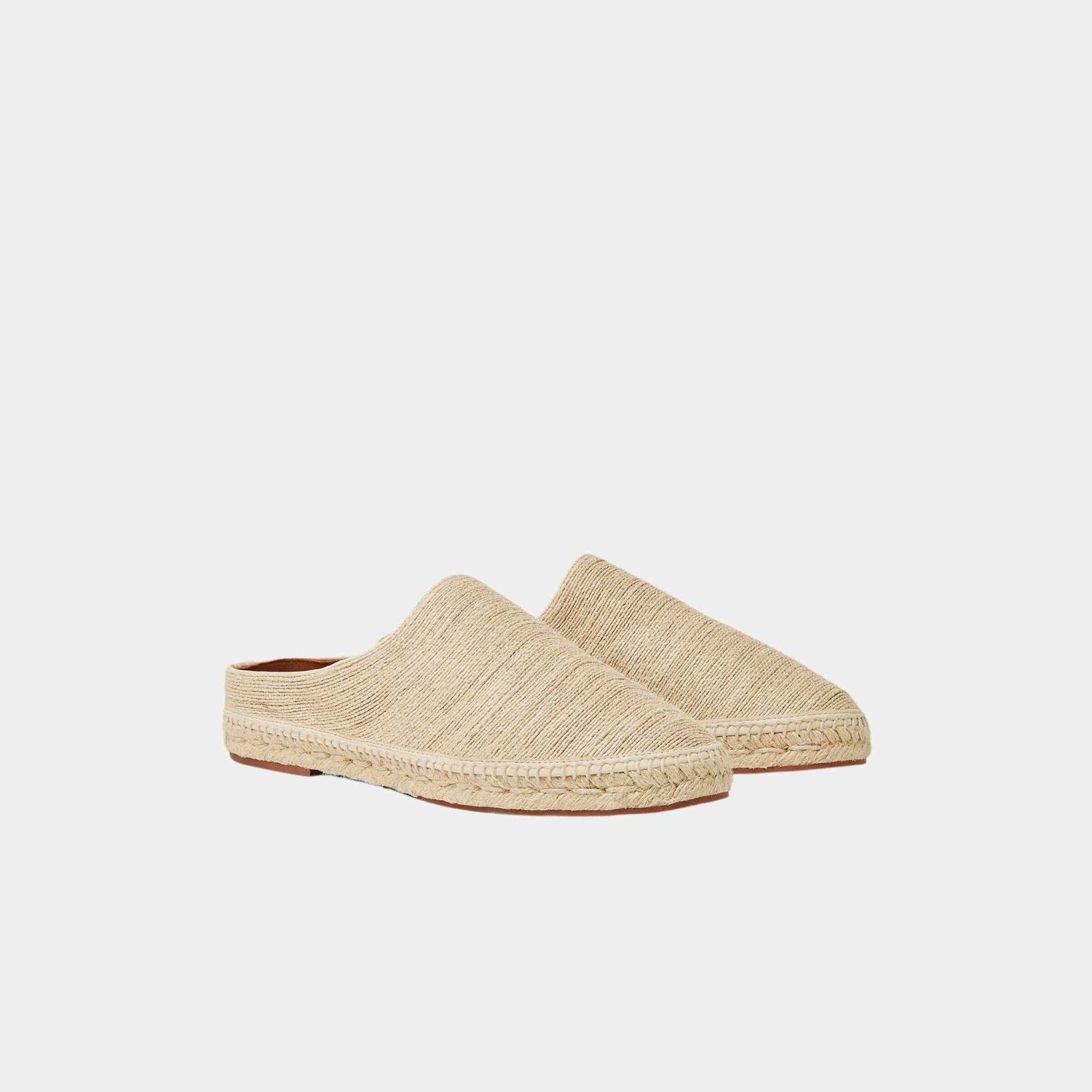 Loro Piana Sea Sabot Walk Espadrille With Rope Sole, Natural Linen, Front