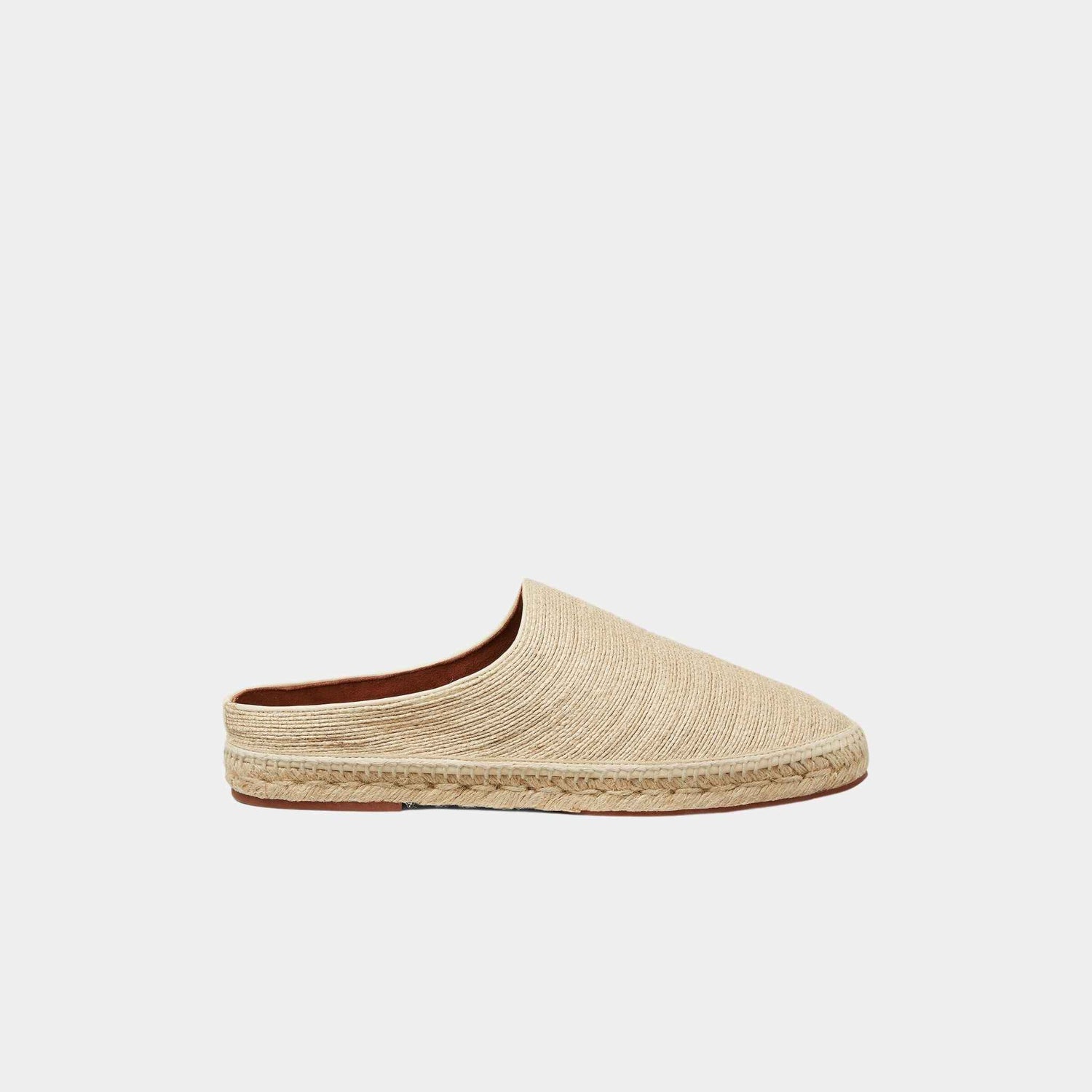 Loro Piana Sea Sabot Walk Espadrille With Rope Sole, Natural Linen, Side