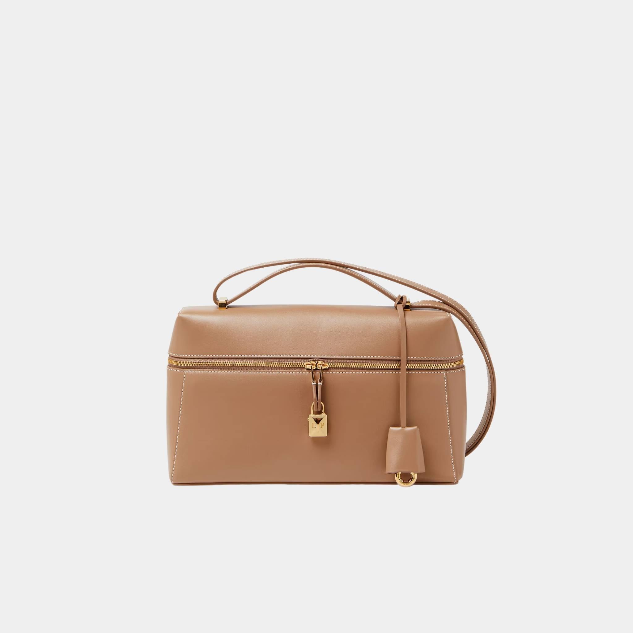 Loro Piana Extra Bag L27 In Smooth Calfskin, Cream Bignet, Front