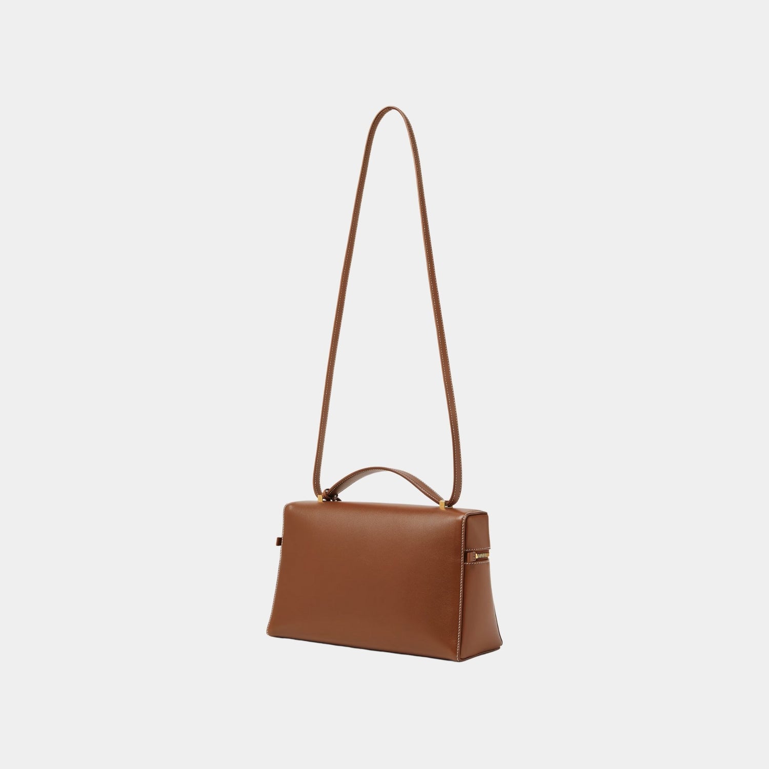 Loro Piana Extra Bag L27 Smooth Calfskin, Mole, Back
