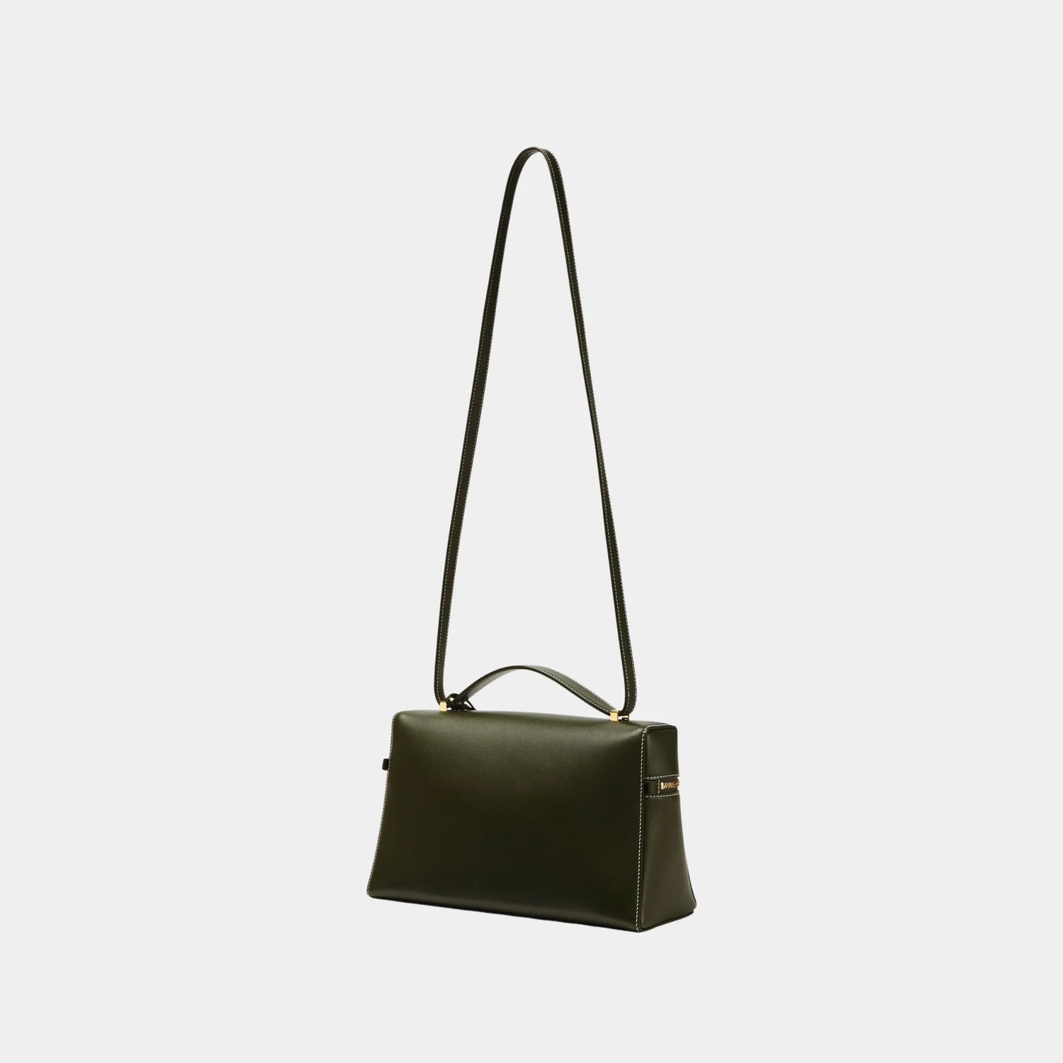 Loro Piana Extra Bag L27 In Smooth Calfskin, Ribbon Green, Back