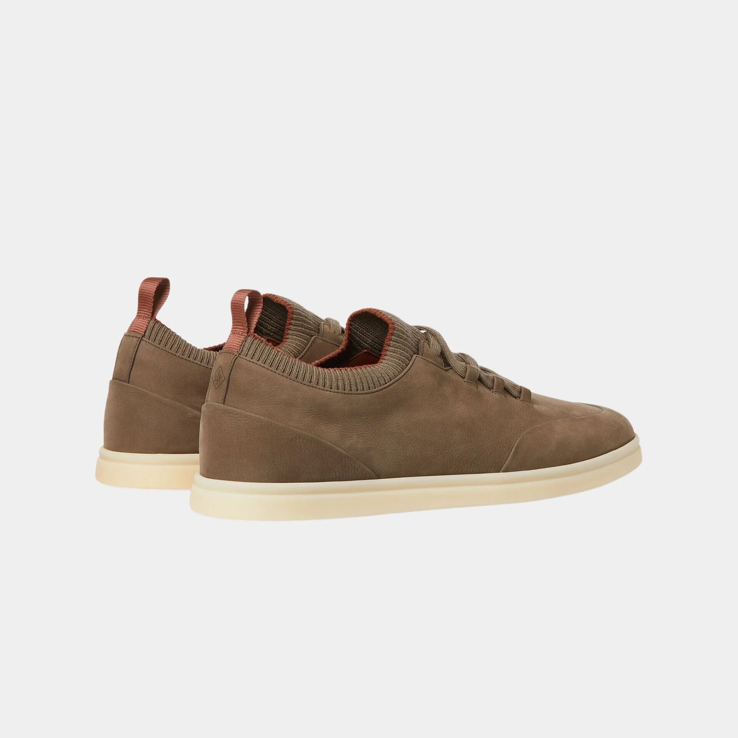 Loro Piana Soho Walk Calfskin Sneakers, Canteen, Back