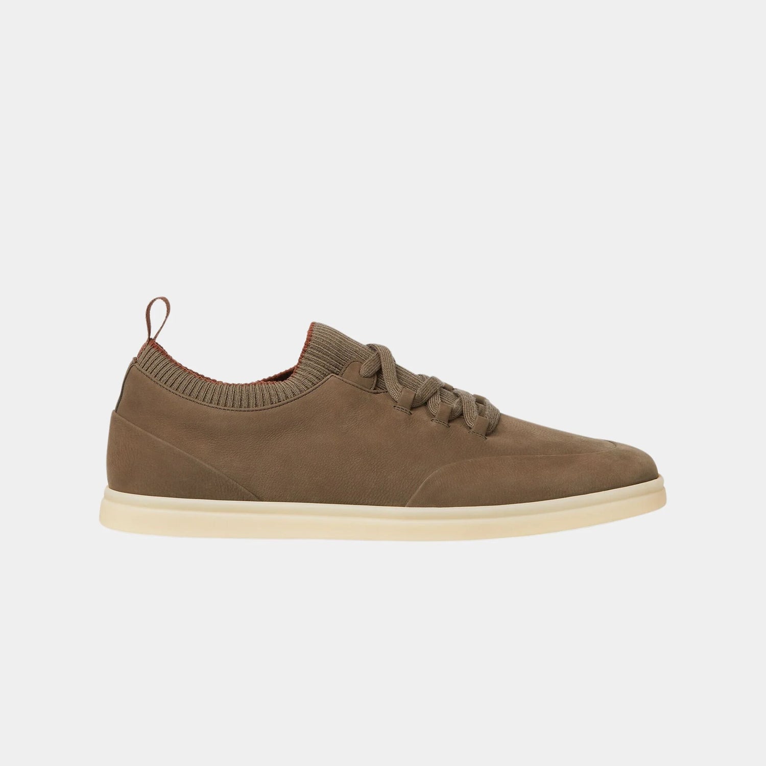 Loro Piana Soho Walk Calfskin Sneakers, Canteen, Side