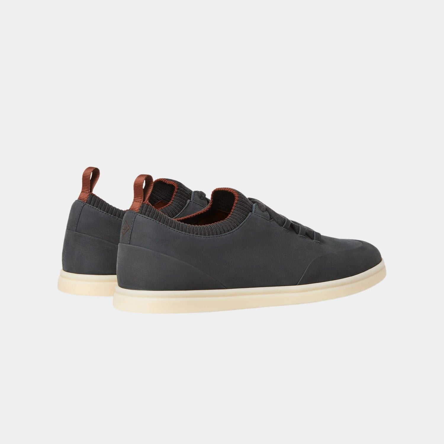 Loro Piana Soho Walk Calfskin Sneakers, Obsidian Grey, Back