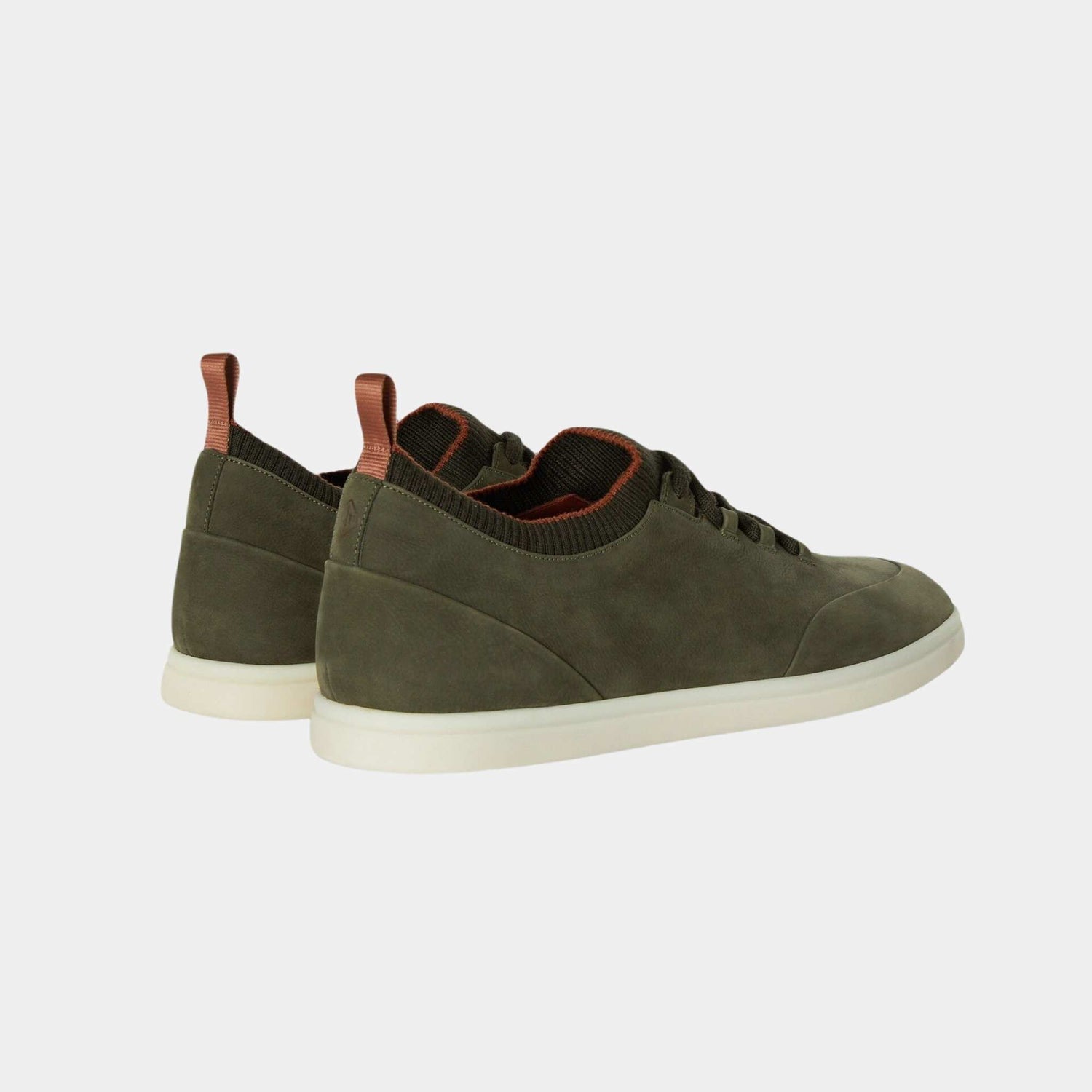 Loro Piana Soho Walk Calfskin Sneakers, Very Dark Green, Back