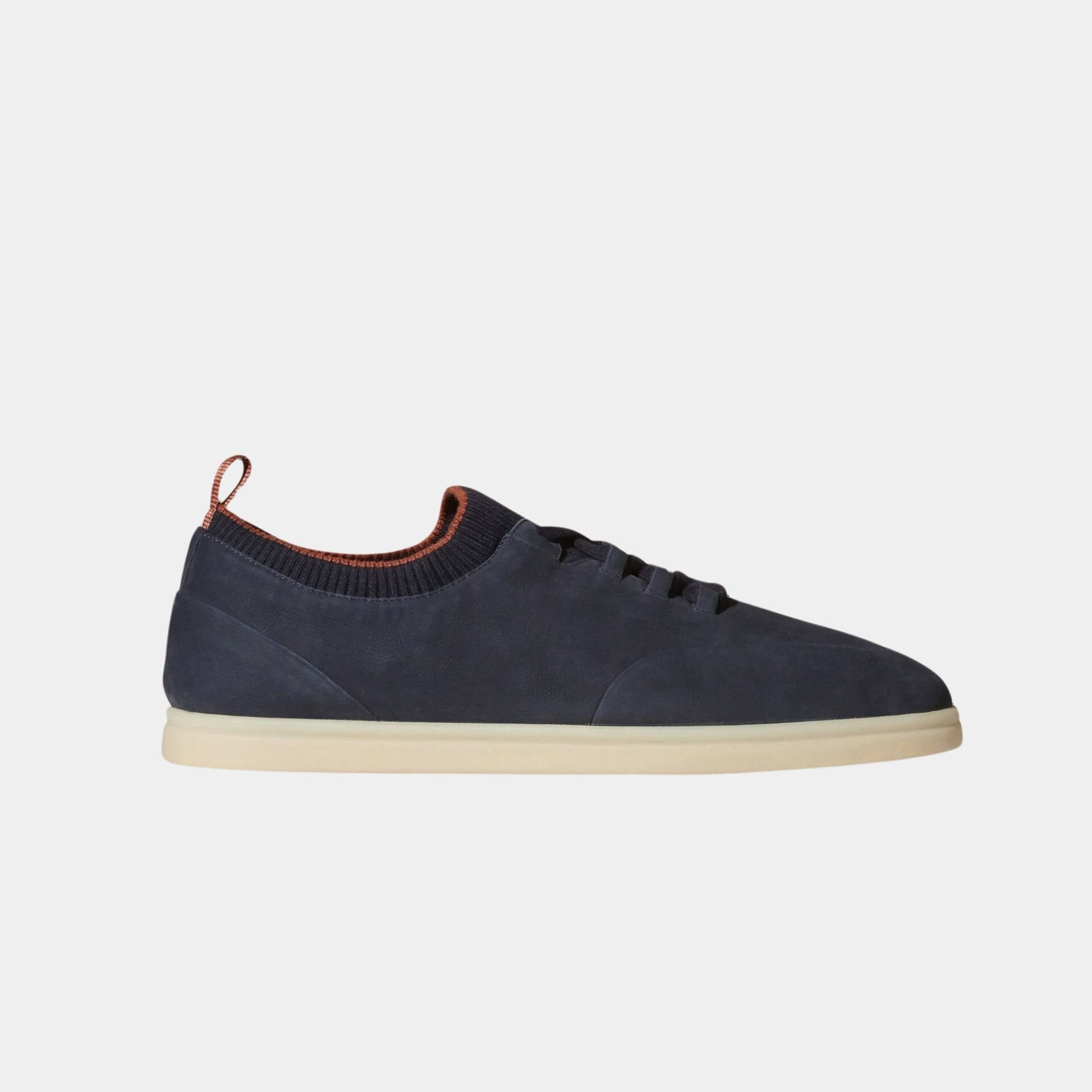 Loro Piana Soho Walk Sneakers Calfskin, Navy Blue, Side