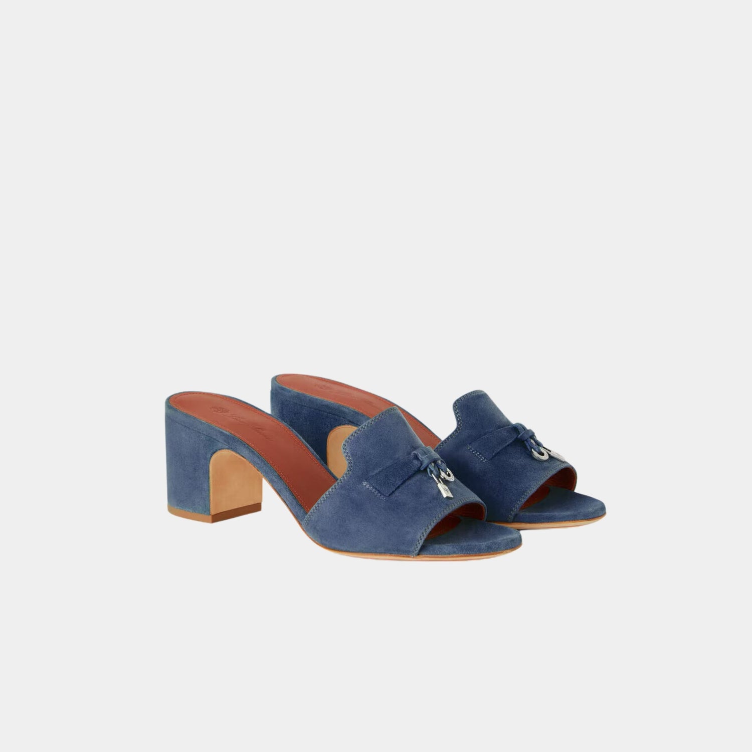 Loro Piana Summer Charms Sandal, Suede Goatskin, Denim, Front