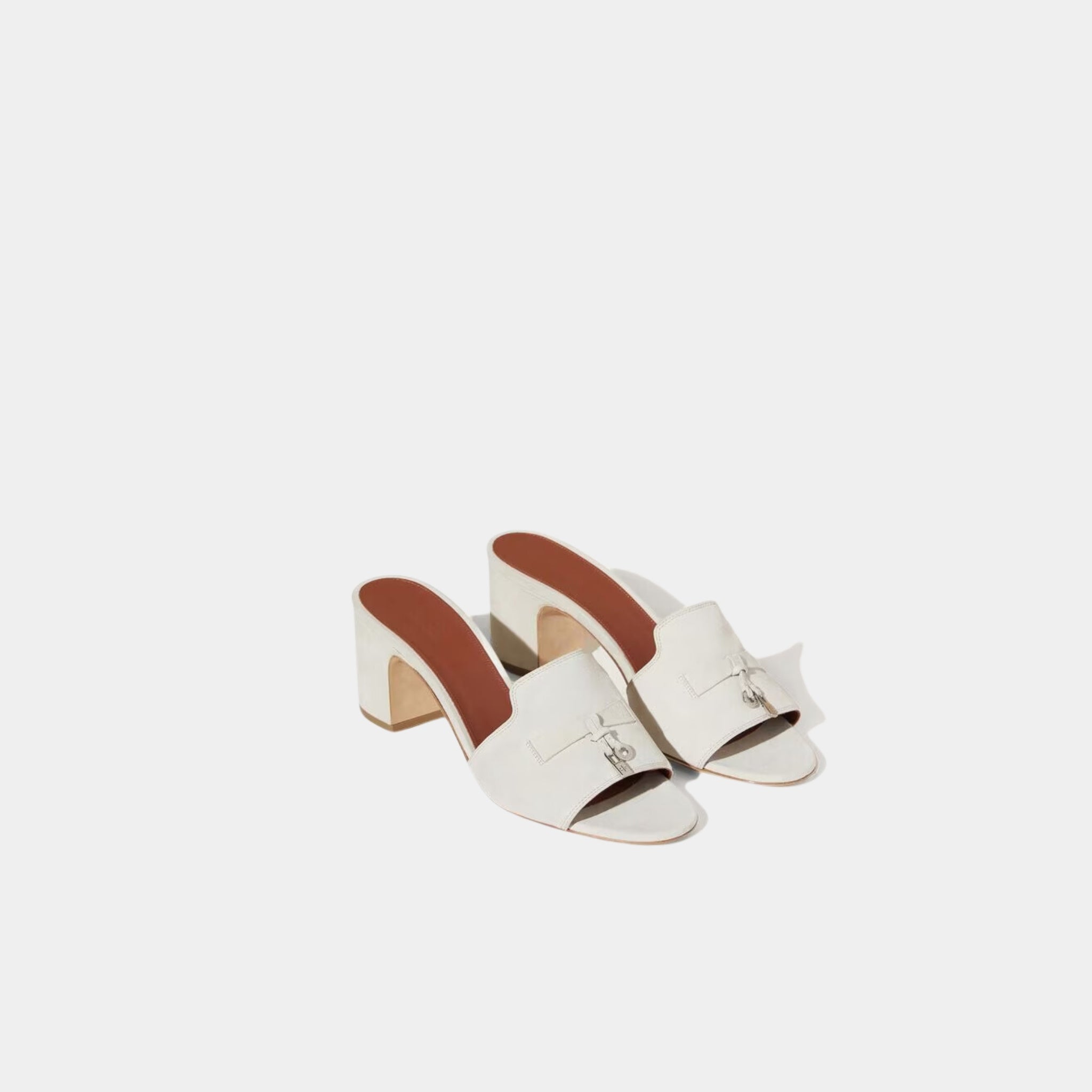 Loro Piana Summer Charms Sandal, Suede Goatskin, Powder Pearl, Front