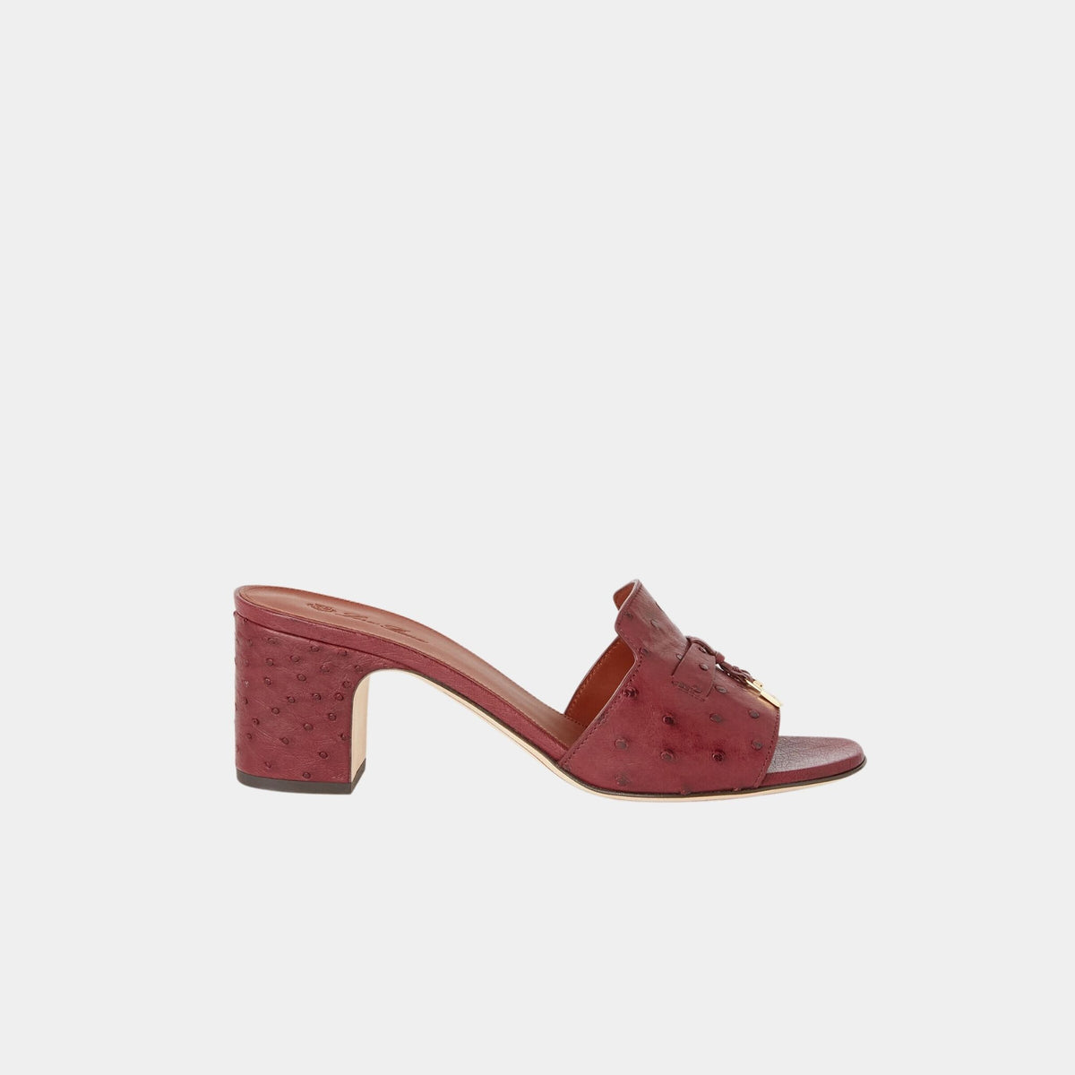 Summer Charms Sandal Heeled Ostrich Leather