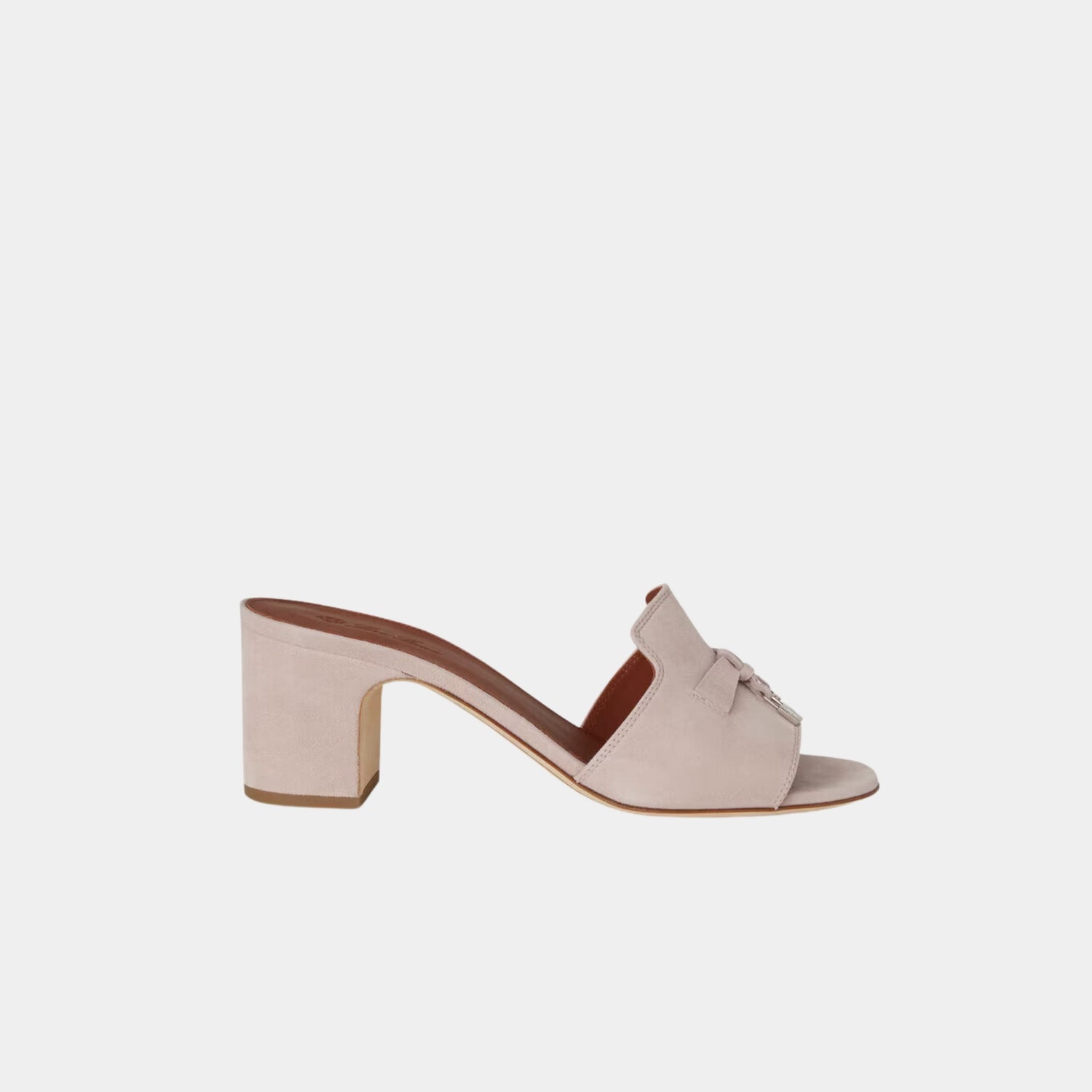 Loro Piana Summer Charms Sandal Heeled, Pink Nouveau, Side