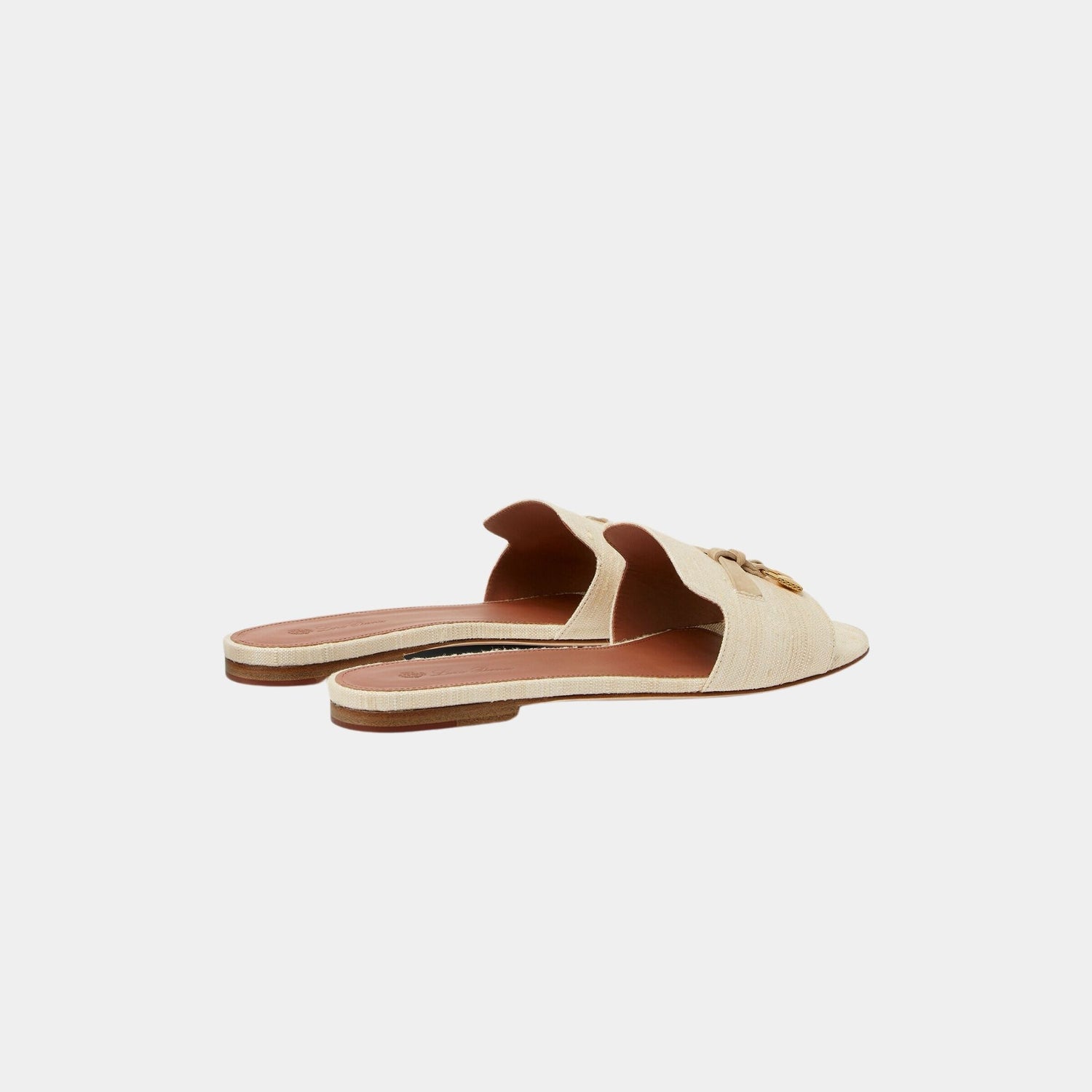 Loro Piana Summer Charms Sandal Silk, Birch Bark, Back