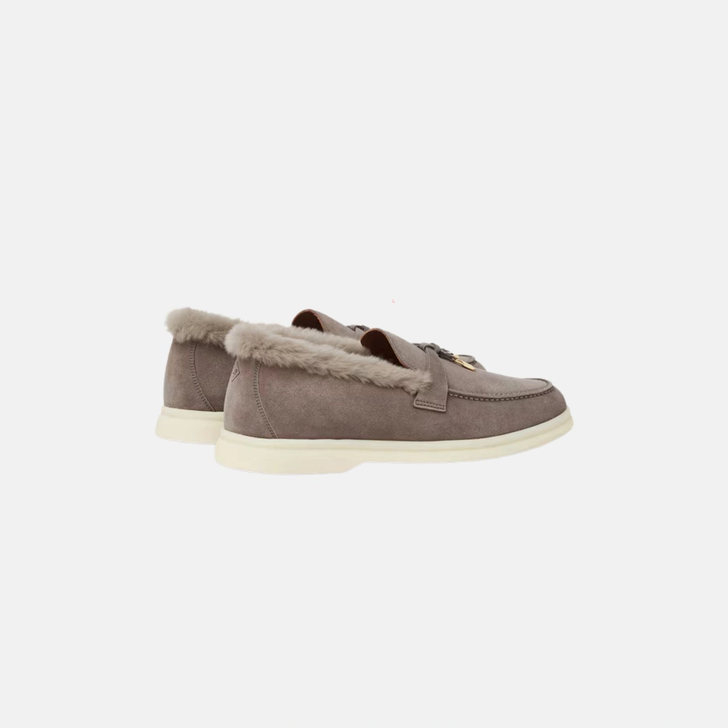 Loro Piana Summer Charms Walk Loafer Suede Beaver Fur Calfskin, Back