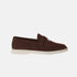 Loro Piana Summer Charms Walk Loafers Suede, Chocolate, Side