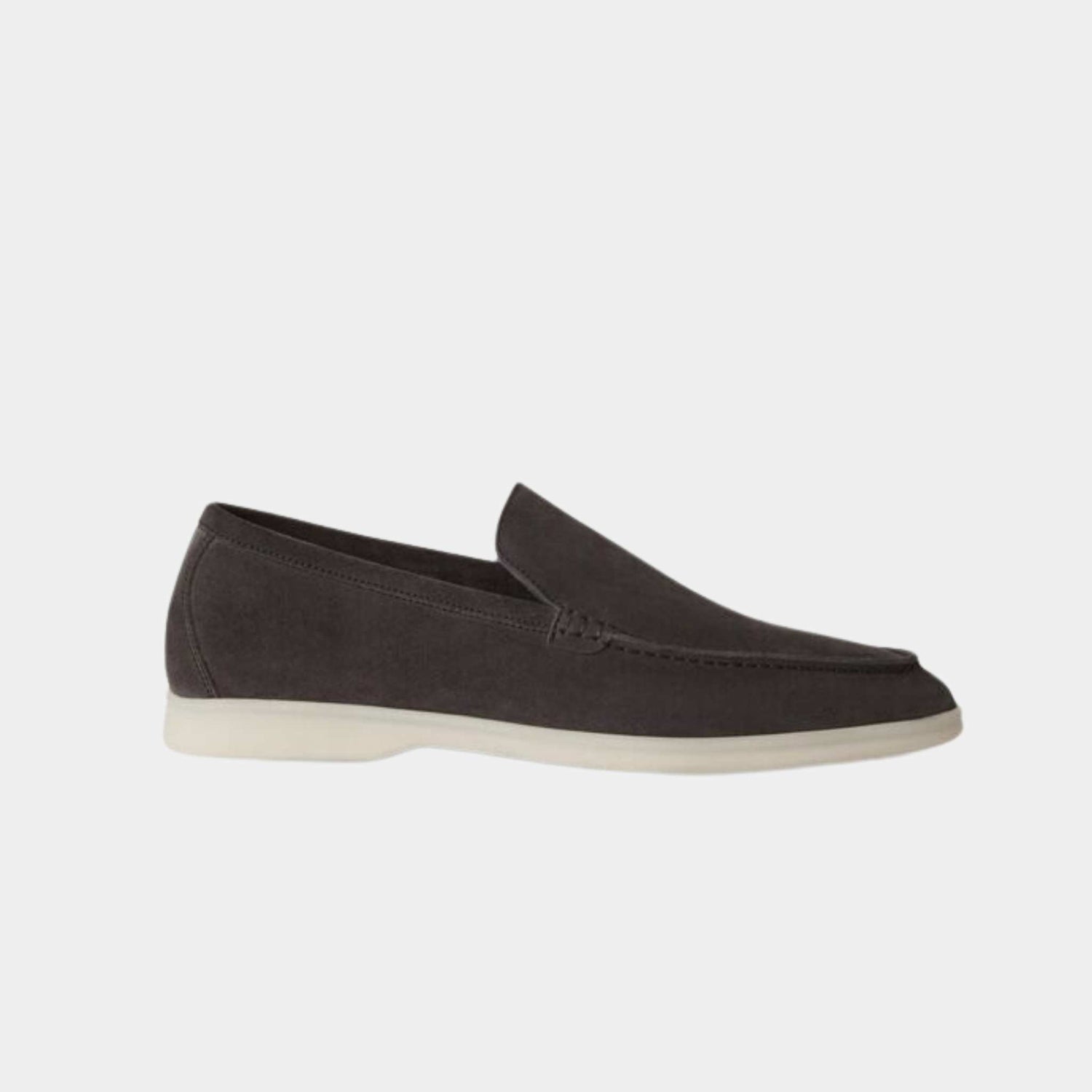 Loro Piana Summer Walk Loafers Dark Grey, Side