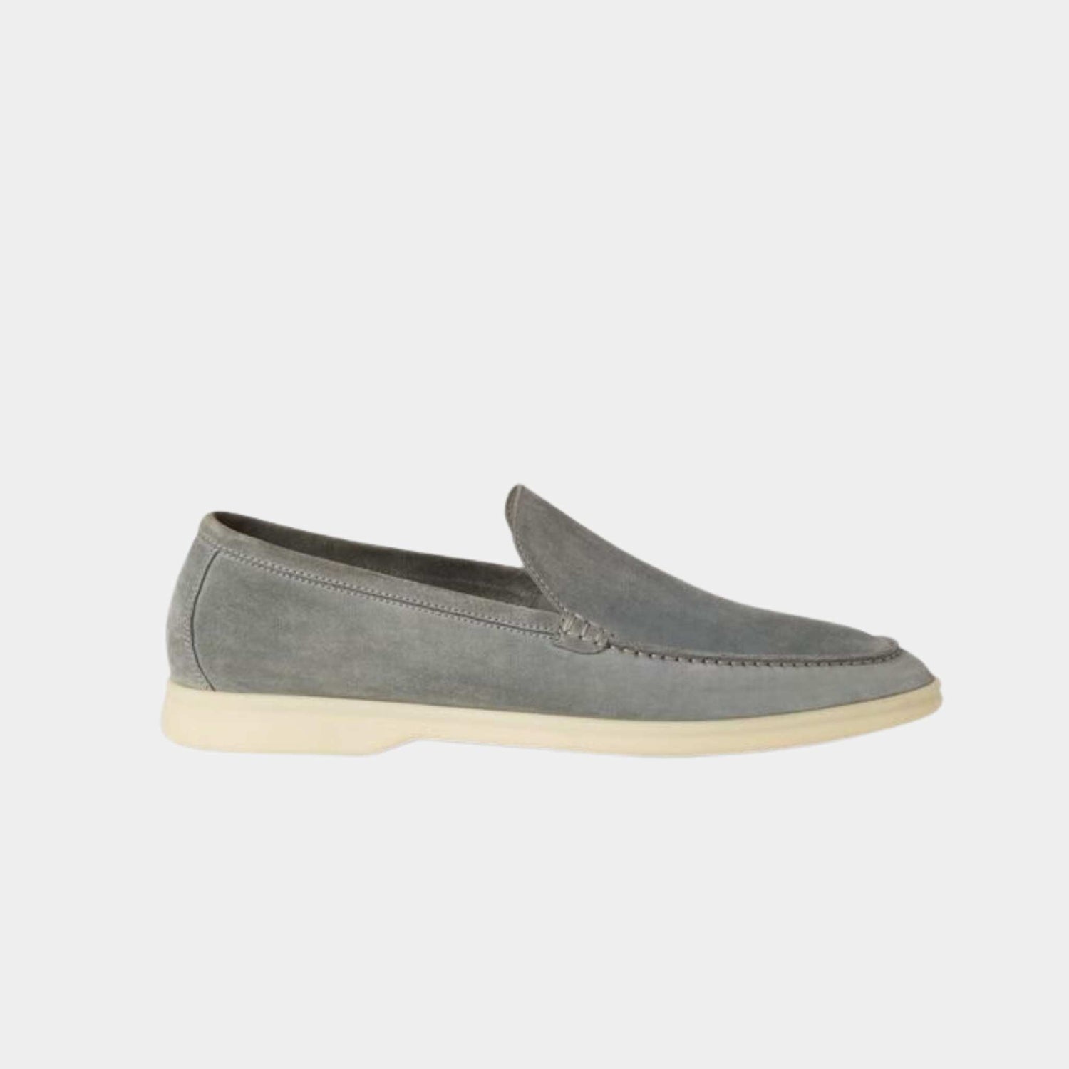 Loro Piana Summer Walk Loafers Warm Grey, Side