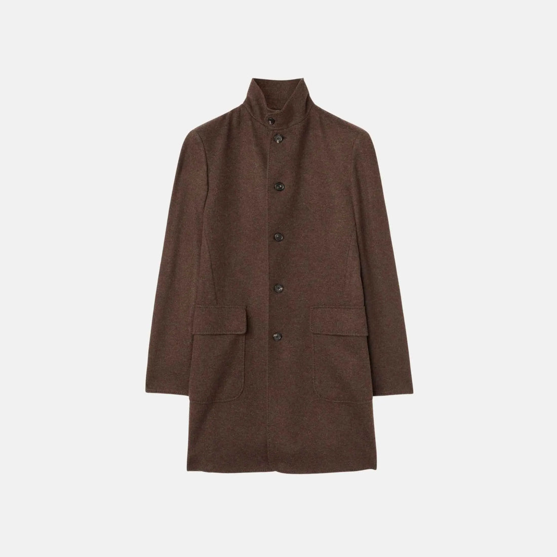 Loro Piana Sweater Coat Jersey Novalis, Cocoa, Front