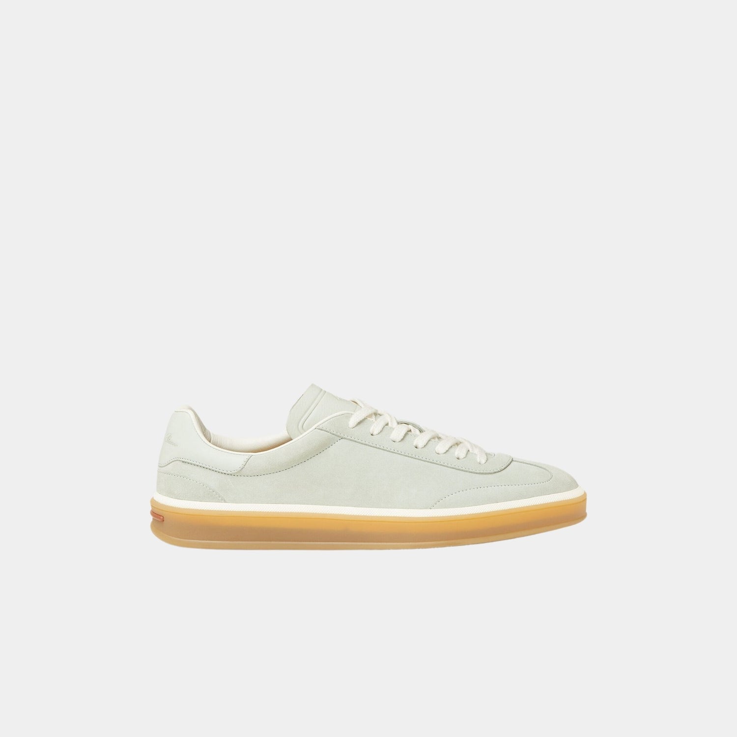 Loro Piana Tennis Walk Sneaker Men Suede Calf Split, Popsicle Mint, Side