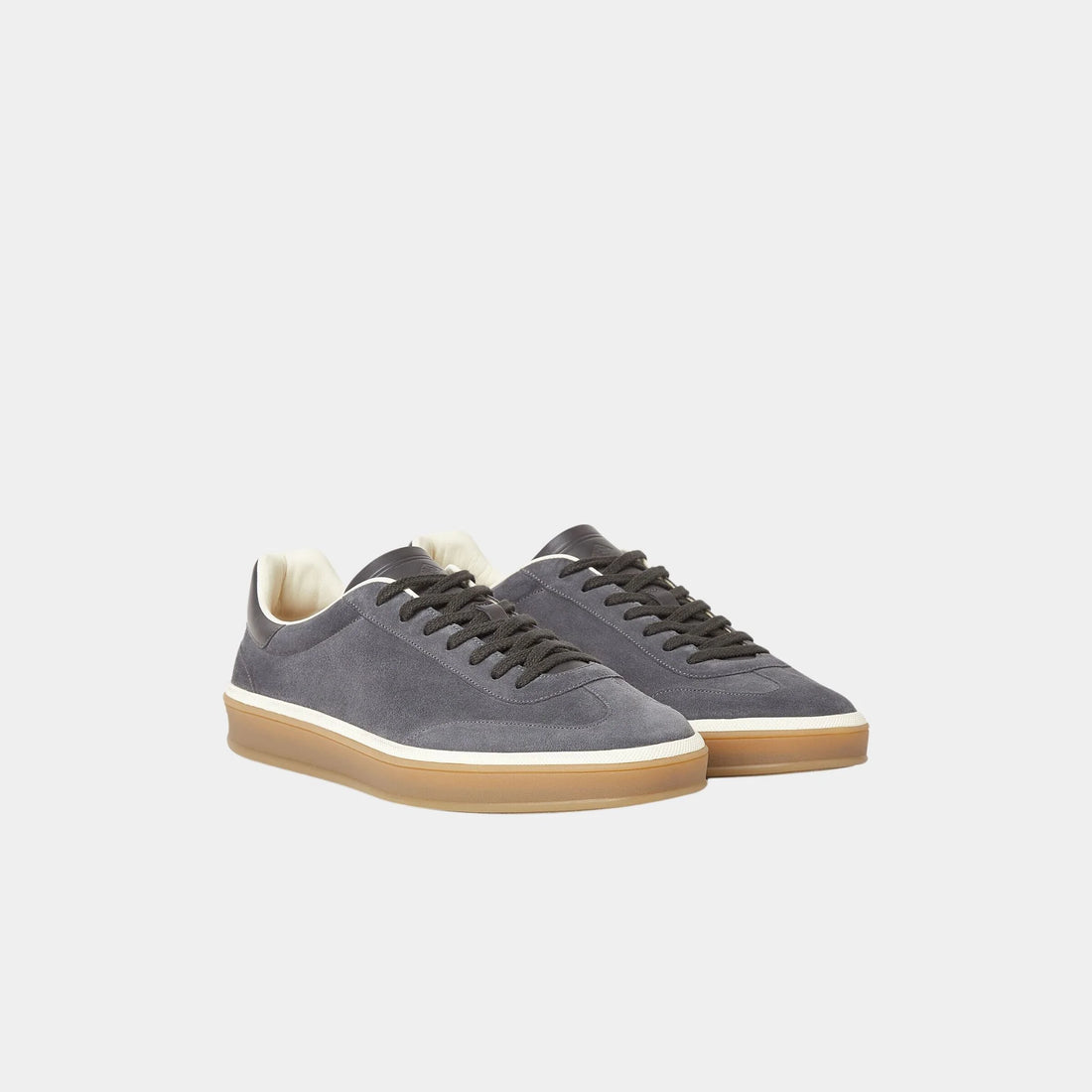 Loro Piana Tennis Walk Sneaker, Obsidian Grey, Front