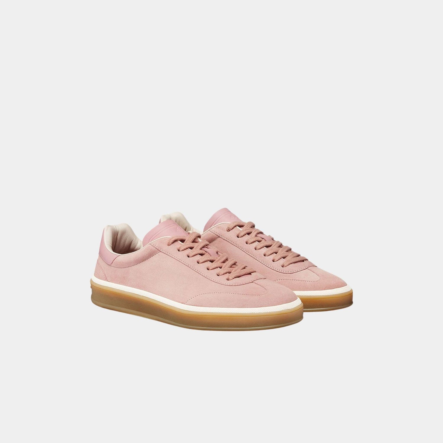 Loro Piana Tennis Walk Sneaker Suede Calf Split, Summer Pink, Front