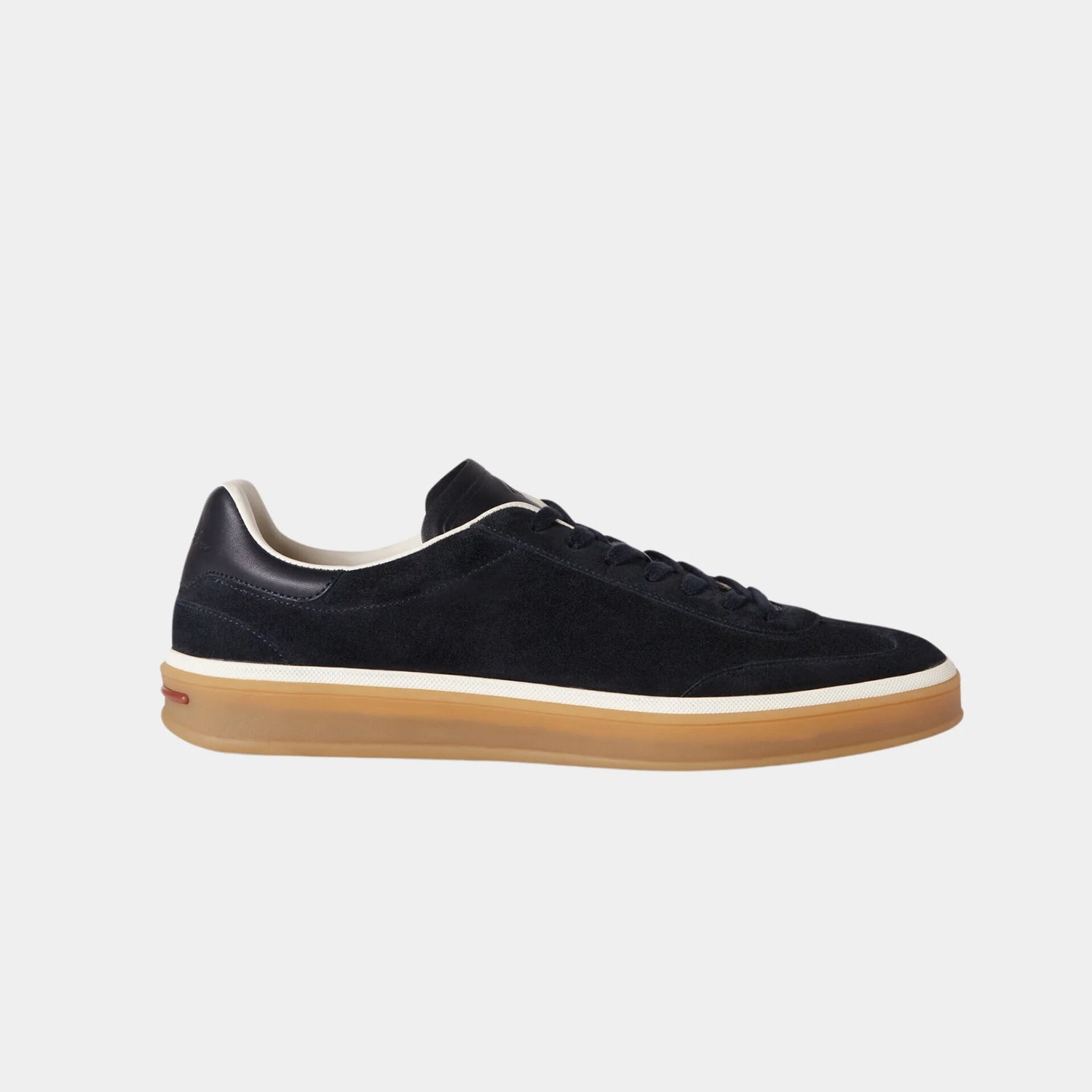 Loro Piana Tennis Walk Sneaker Suede Calf Split, Navy Blue, Side