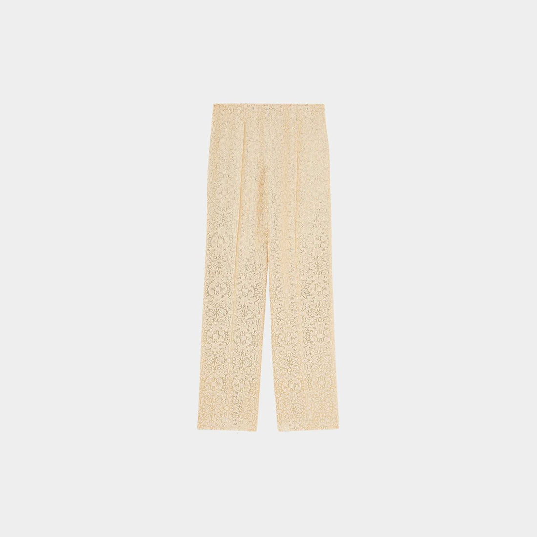 Loro Piana Timi Trousers Silk, Goldent Butter, Front