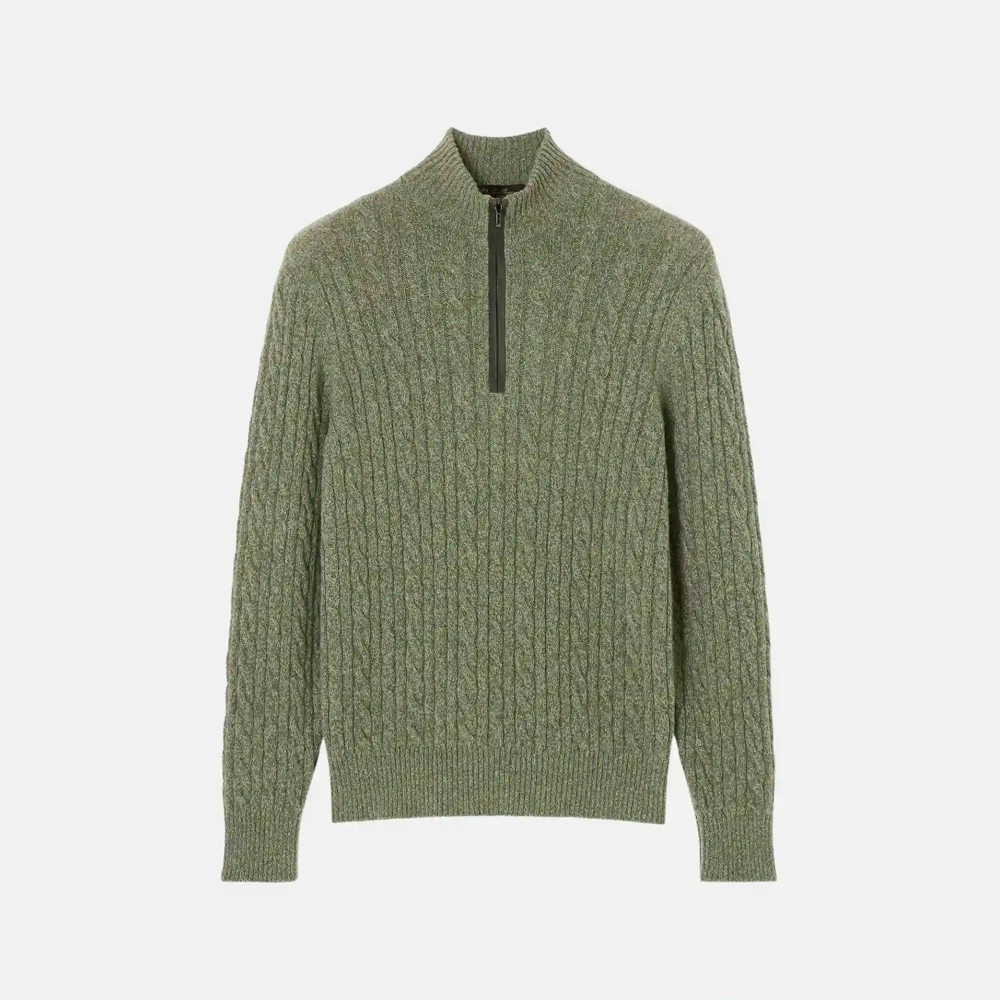 Loro Piana Treccia Jumper Baby Cashmere, Chestnut, Front