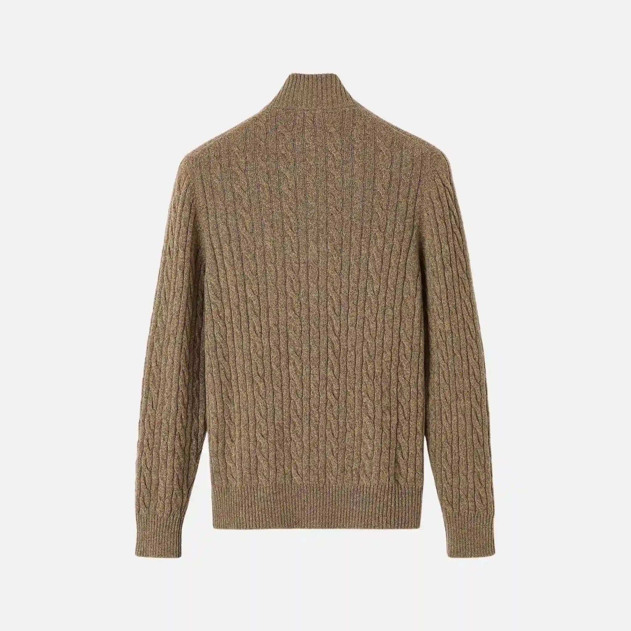 Loro Piana Treccia Jumper Baby Cashmere, Chia Beans, Back