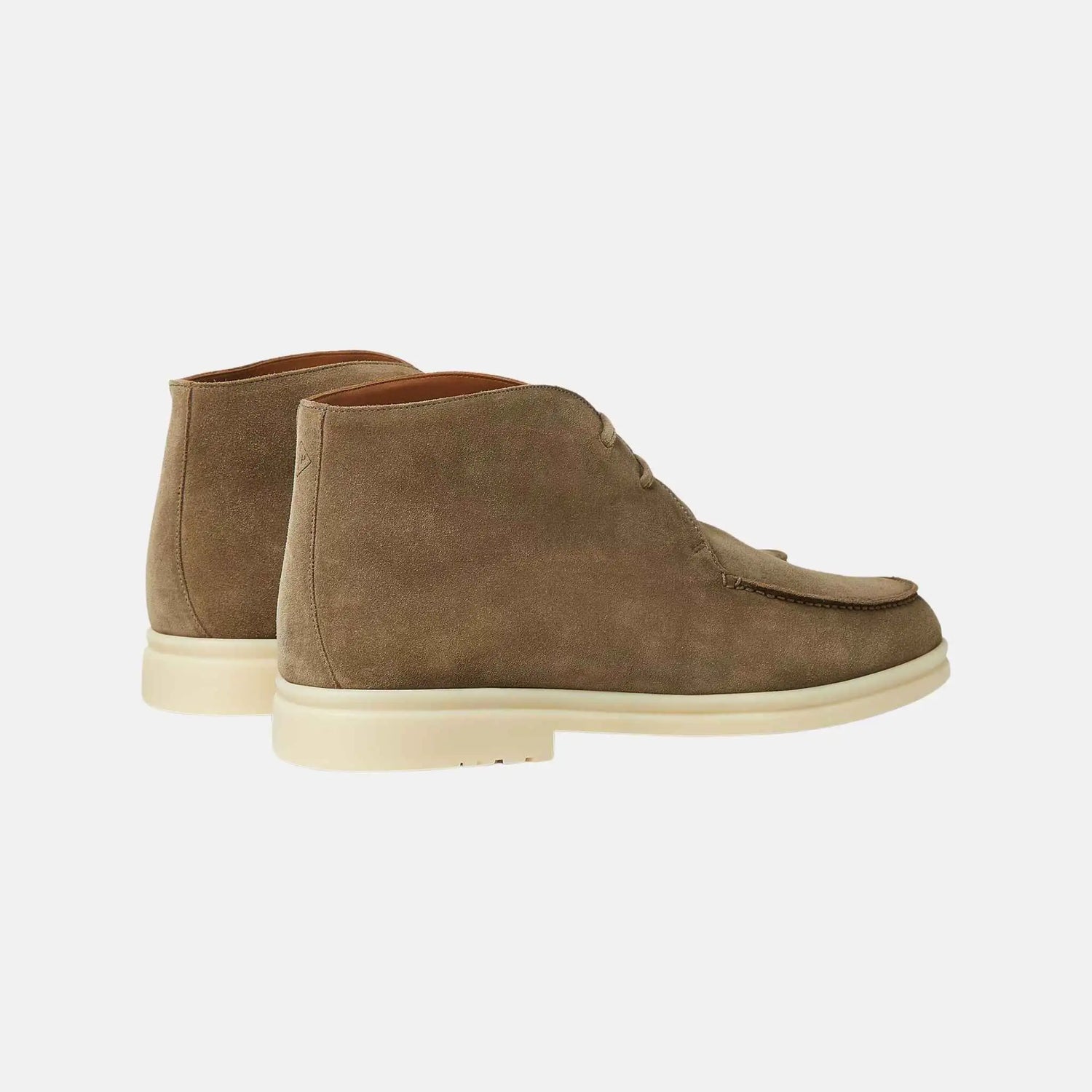 Loro Piana Walk And Walk Ankle Boot Suede Calf Split, Canteen, Back