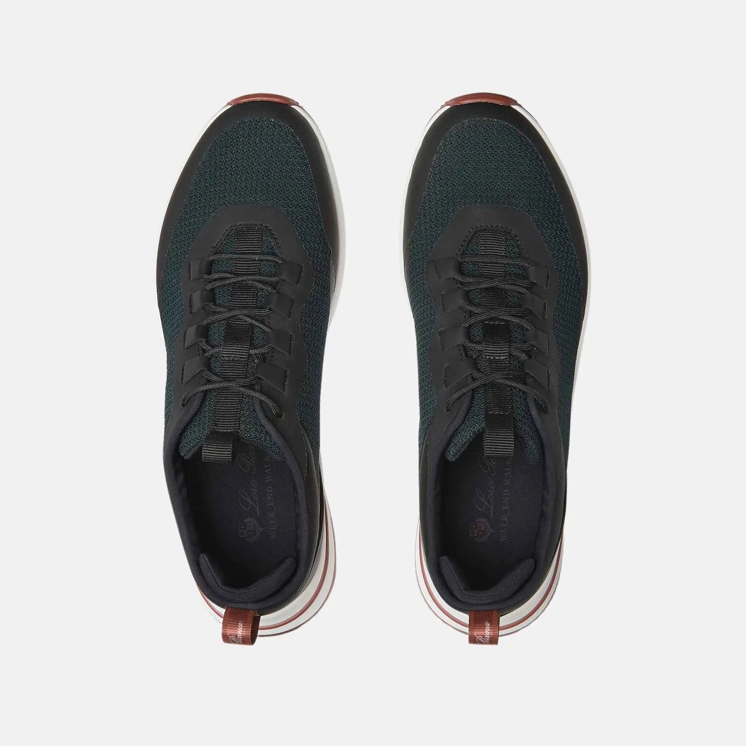 Loro Piana Week End Walk Sneaker Mesh, Dark Bottle, Top