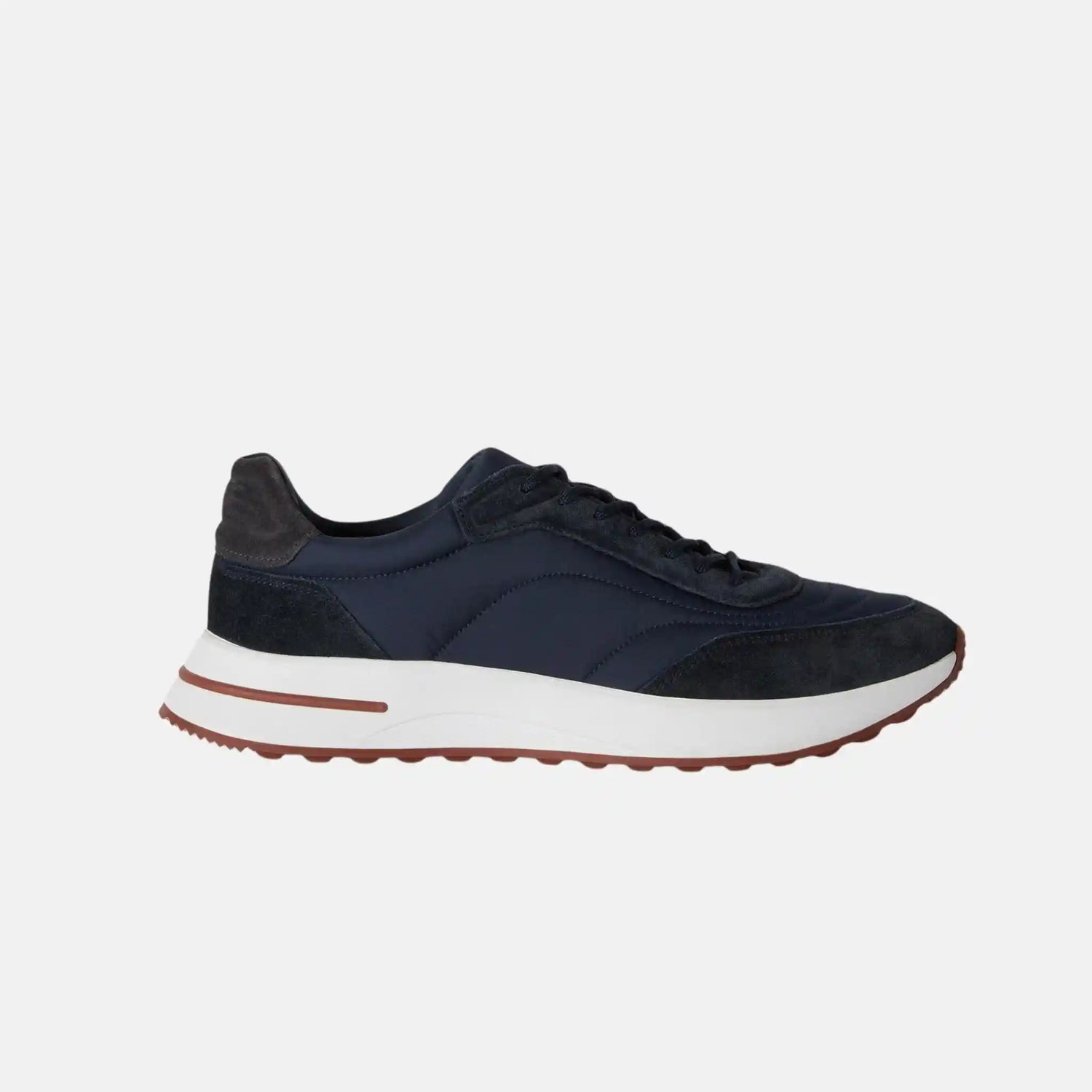 Loro Piana Week End Walk Sneaker Microfibre Storm System, Navy Blue, Front