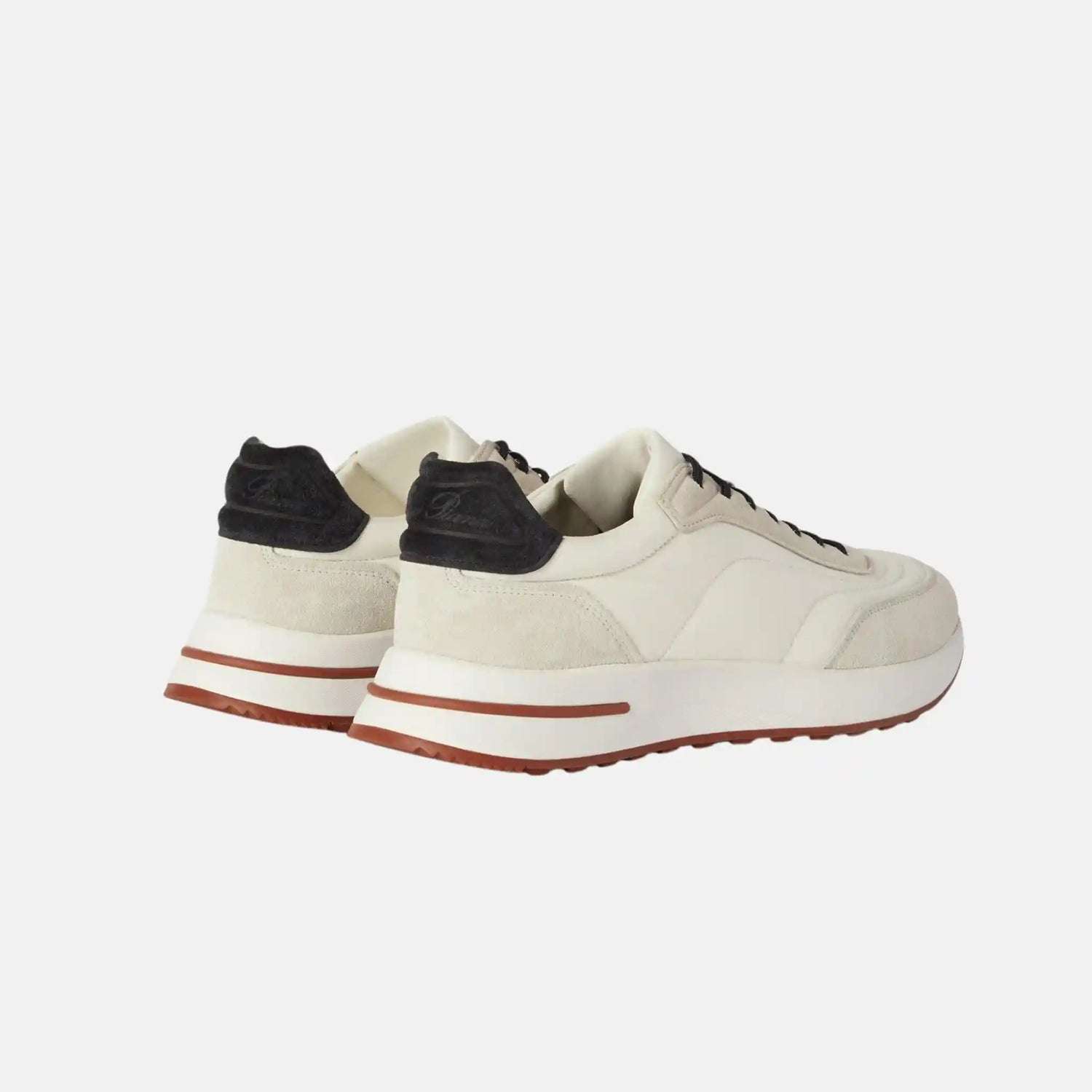 Loro Piana Week End Walk Sneaker Microfibre Storm System, White, Back