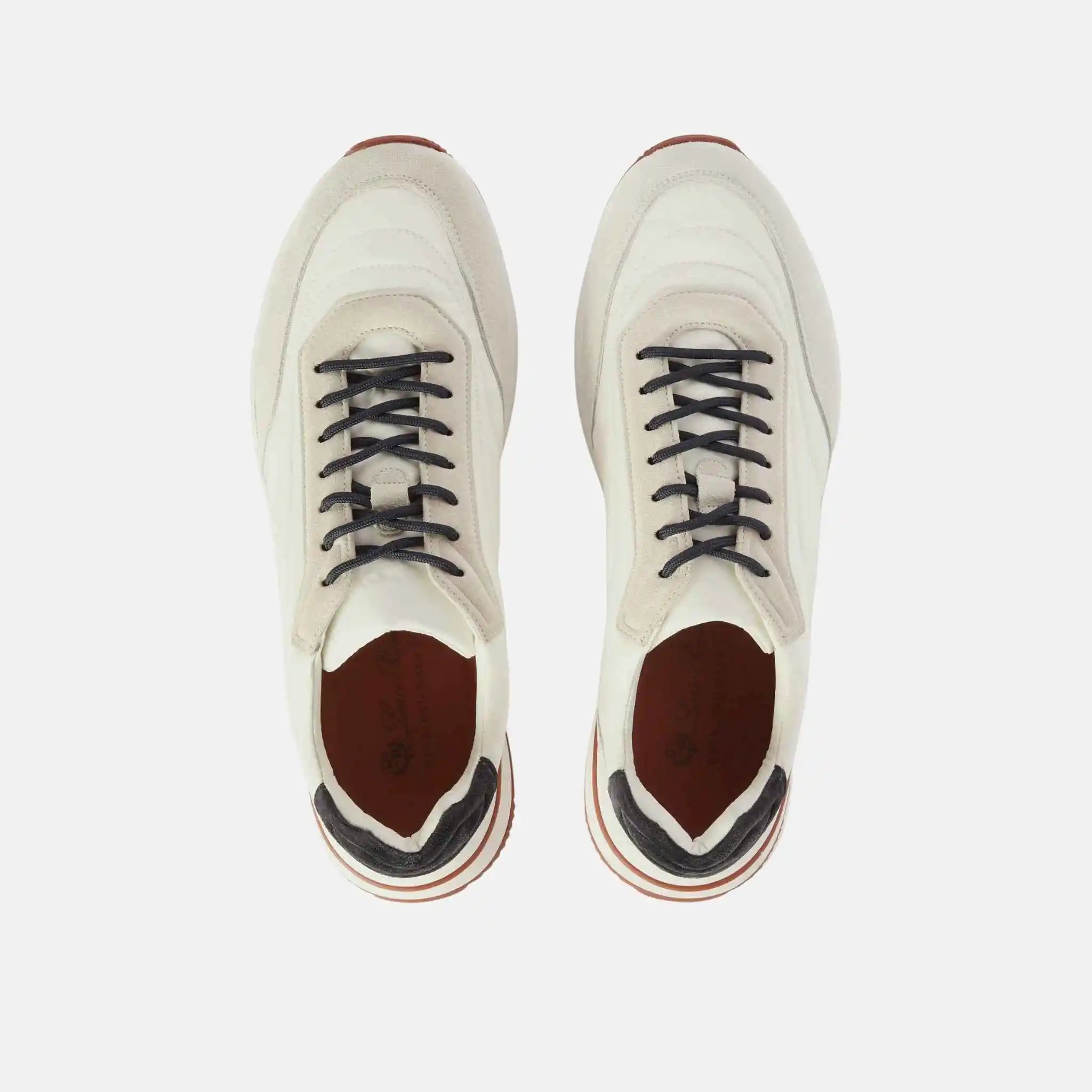 Loro Piana Week End Walk Sneaker Microfibre Storm System, White, Top