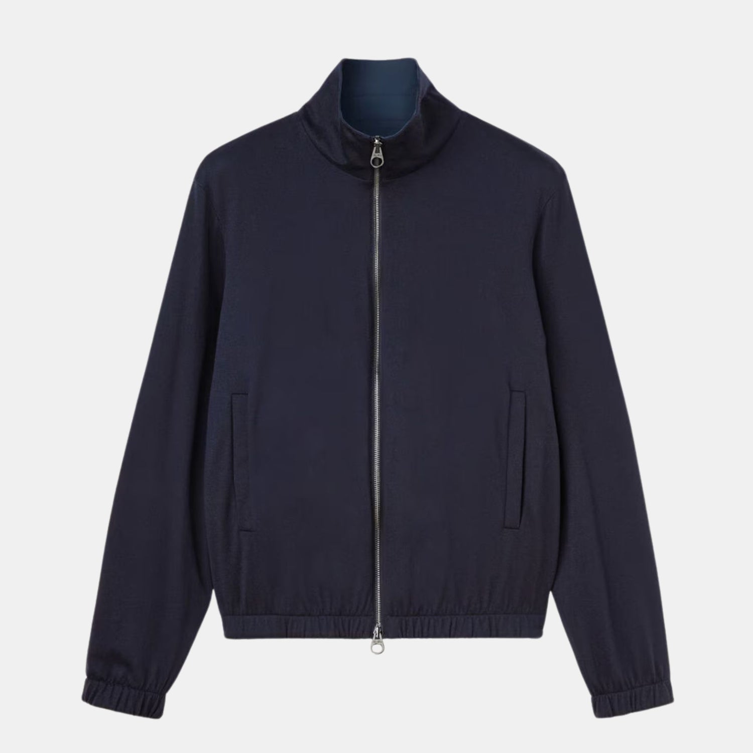 Loro Piana Windmate Bomber Jacket, Navy Blue, Front, Reversed