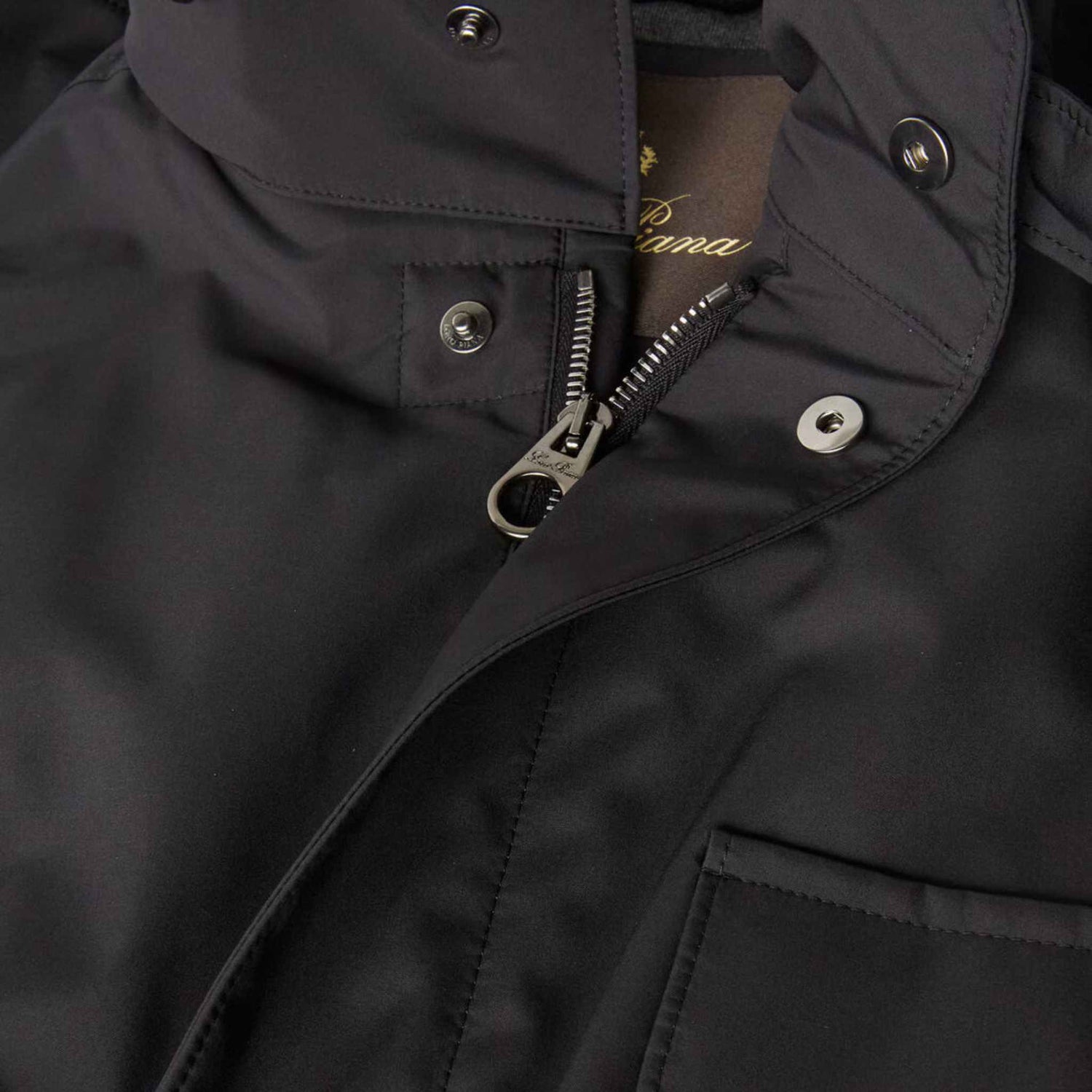 Loro Piana Windmate Traveller Jacket, Carbon, Closeup